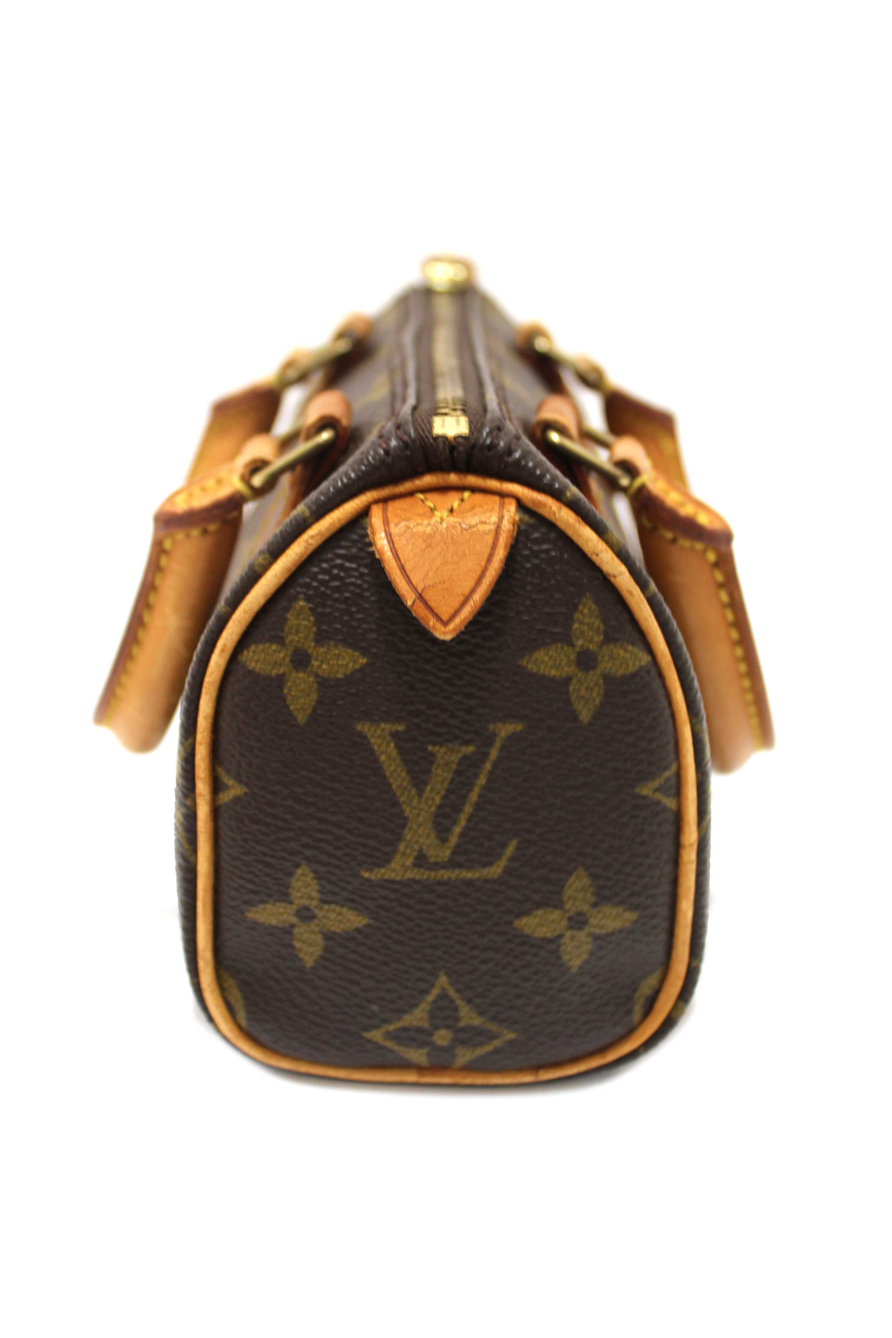 Authentic Louis Vuitton Classic Monogram Speedy Mini Handbag
