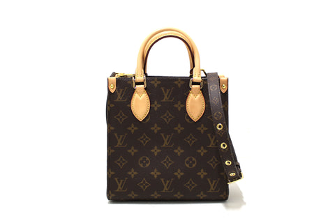 Authentic Louis Vuitton Classic Monogram Sac Plat BB Handbag