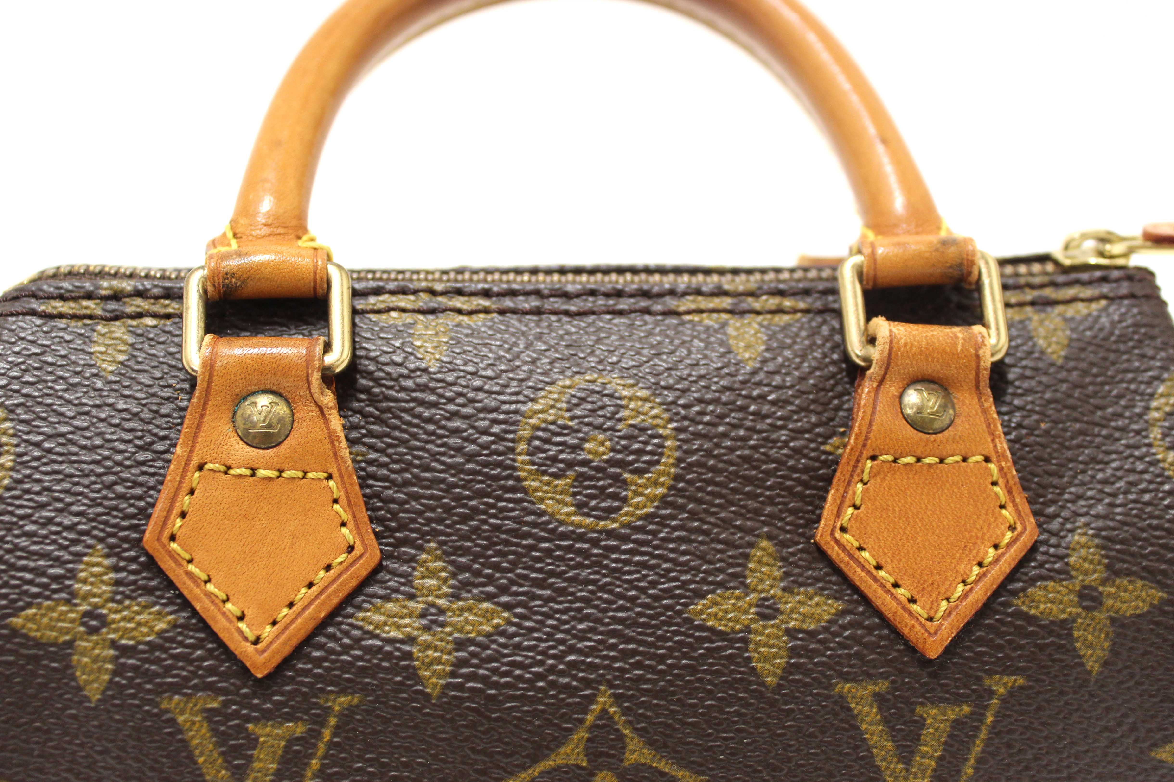 Authentic Louis Vuitton Classic Monogram Speedy Mini Handbag
