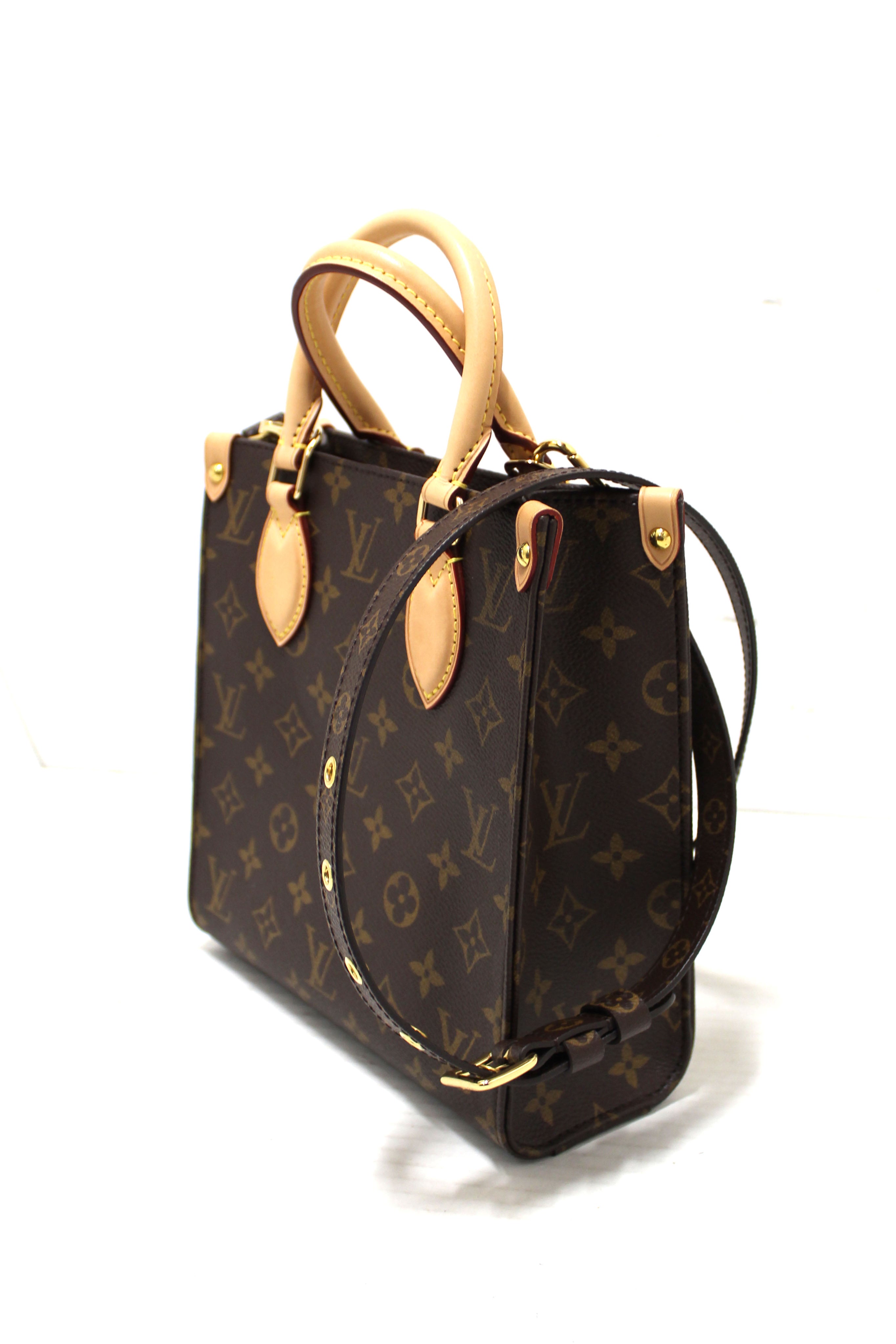 Authentic Louis Vuitton Classic Monogram Sac Plat BB Handbag