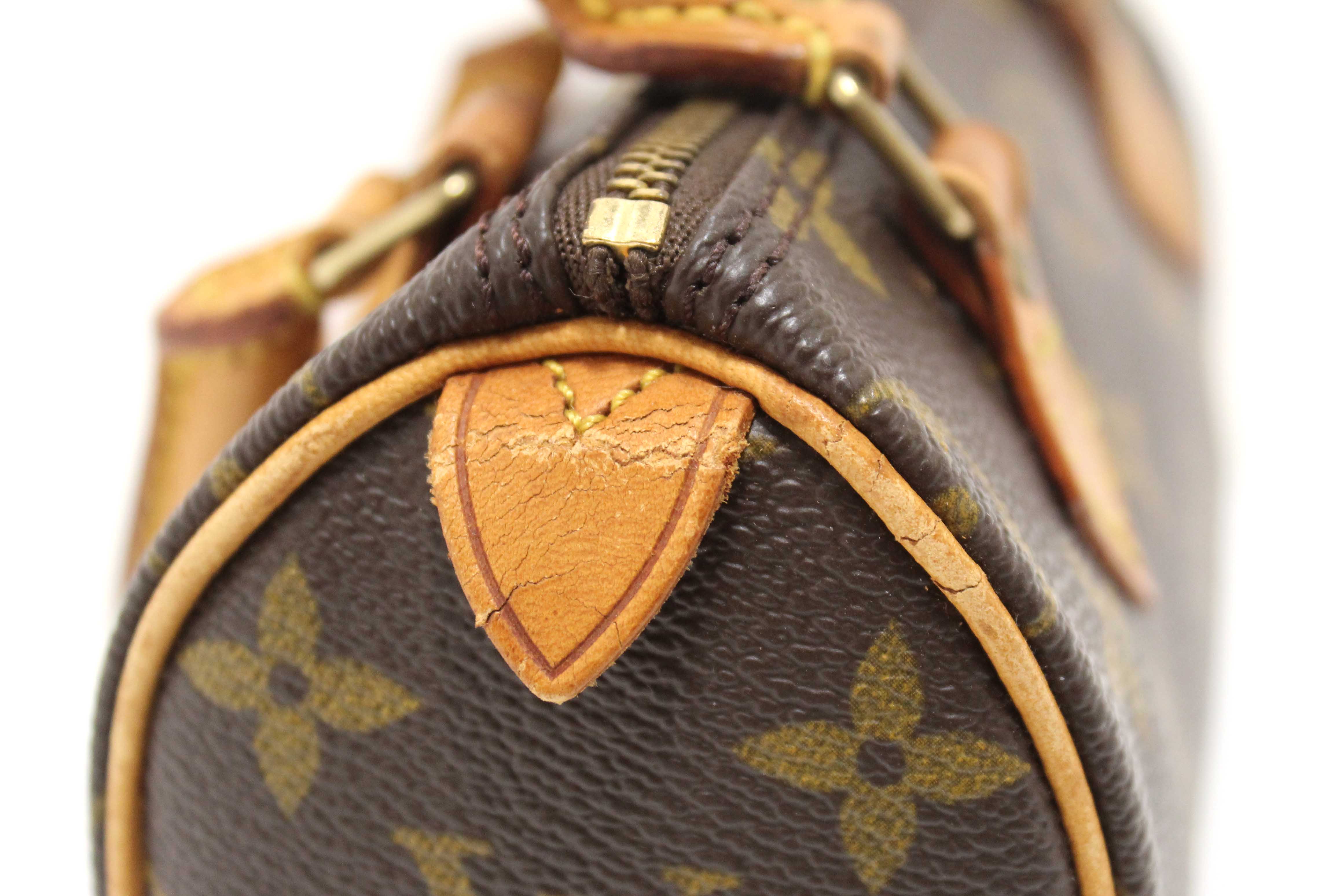 Authentic Louis Vuitton Classic Monogram Speedy Mini Handbag