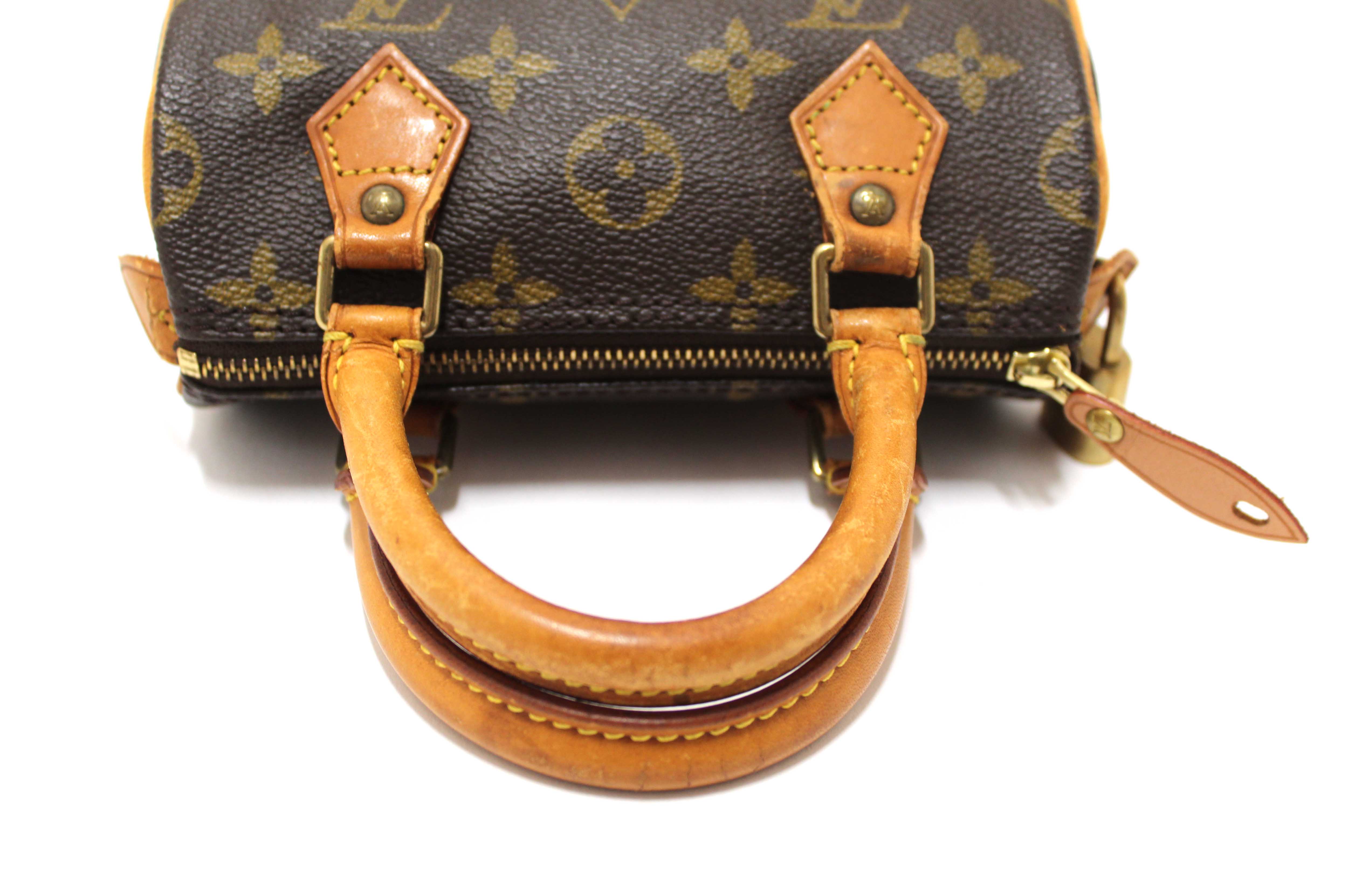 Authentic Louis Vuitton Classic Monogram Speedy Mini Handbag