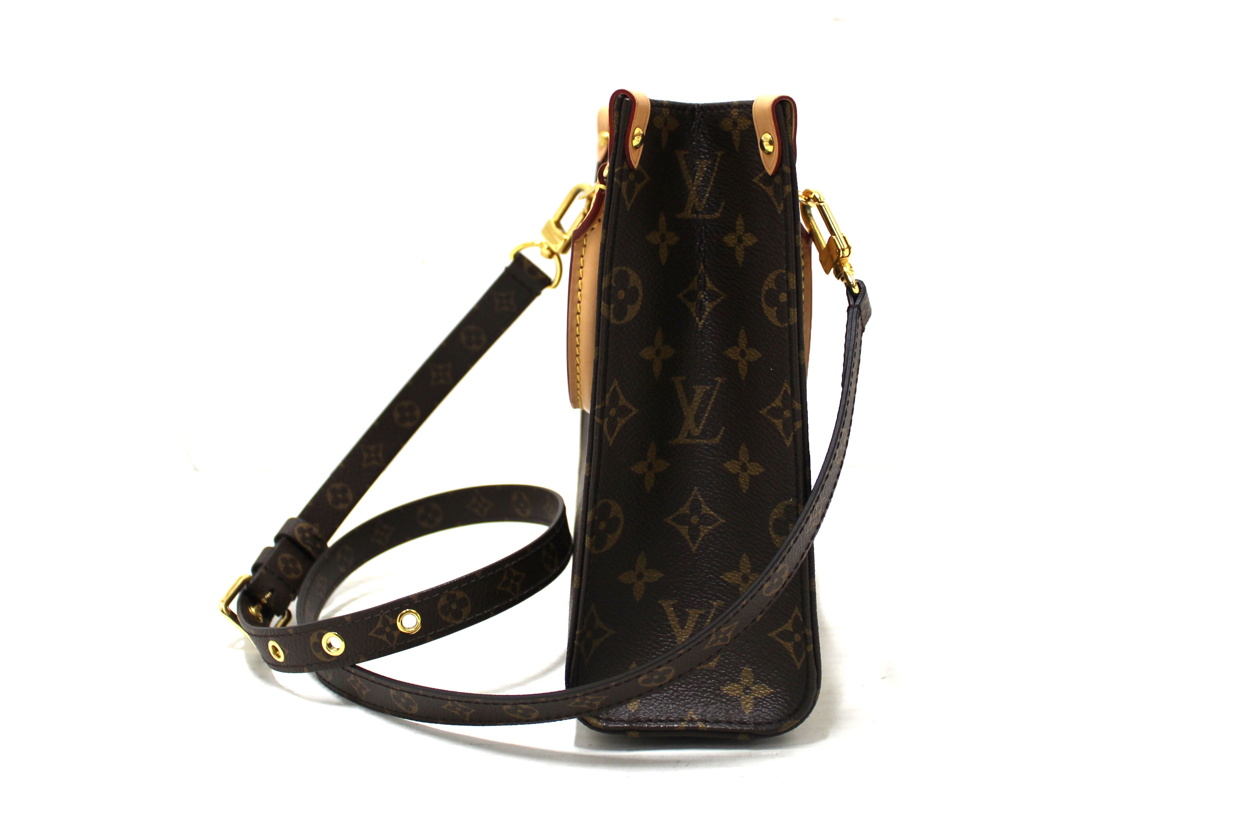 Authentic Louis Vuitton Classic Monogram Sac Plat BB Handbag