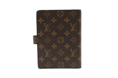 Authentic Louis Vuitton Classic Monogram Canvas Medium Ring Agenda Cover