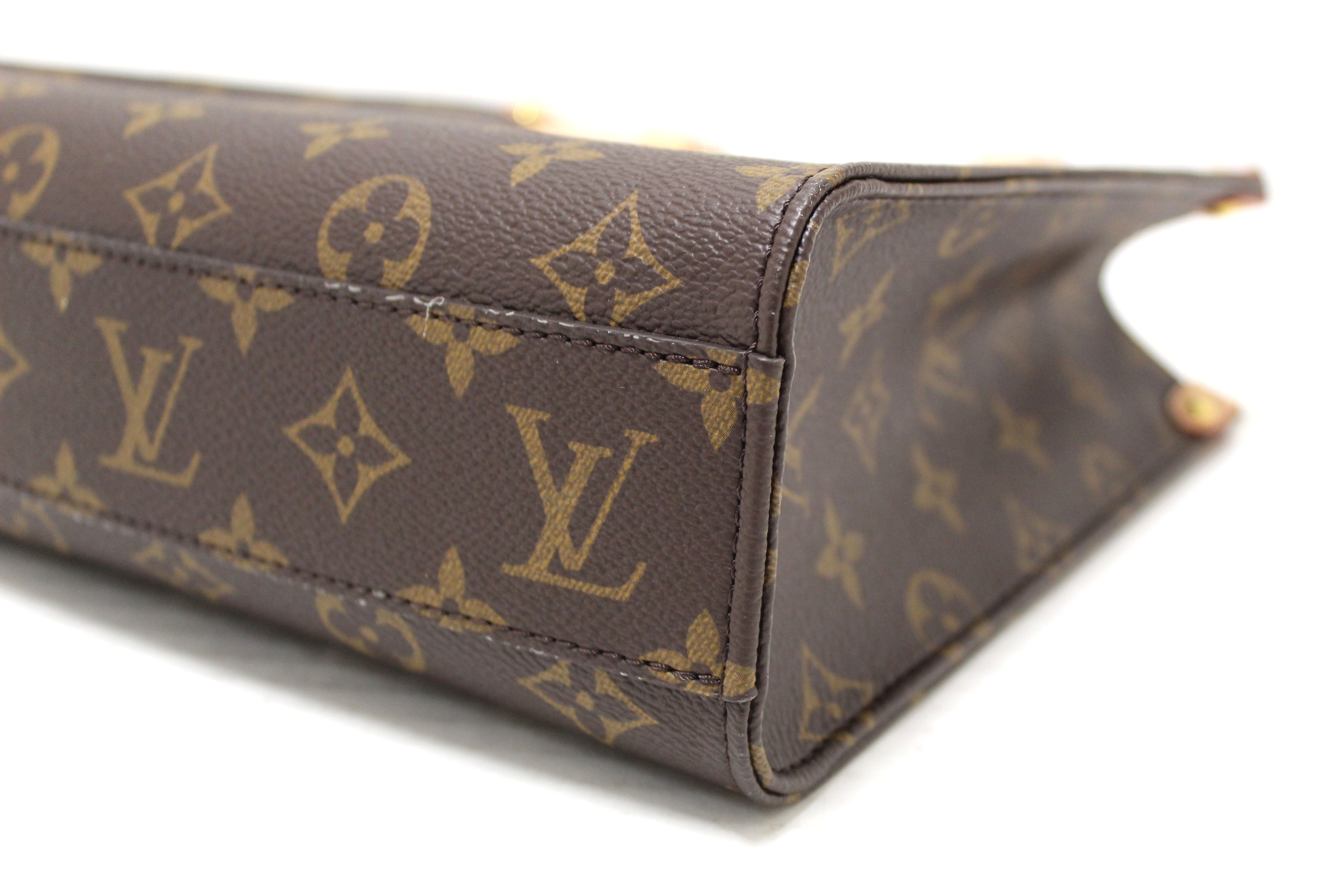 Authentic Louis Vuitton Classic Monogram Sac Plat BB Handbag