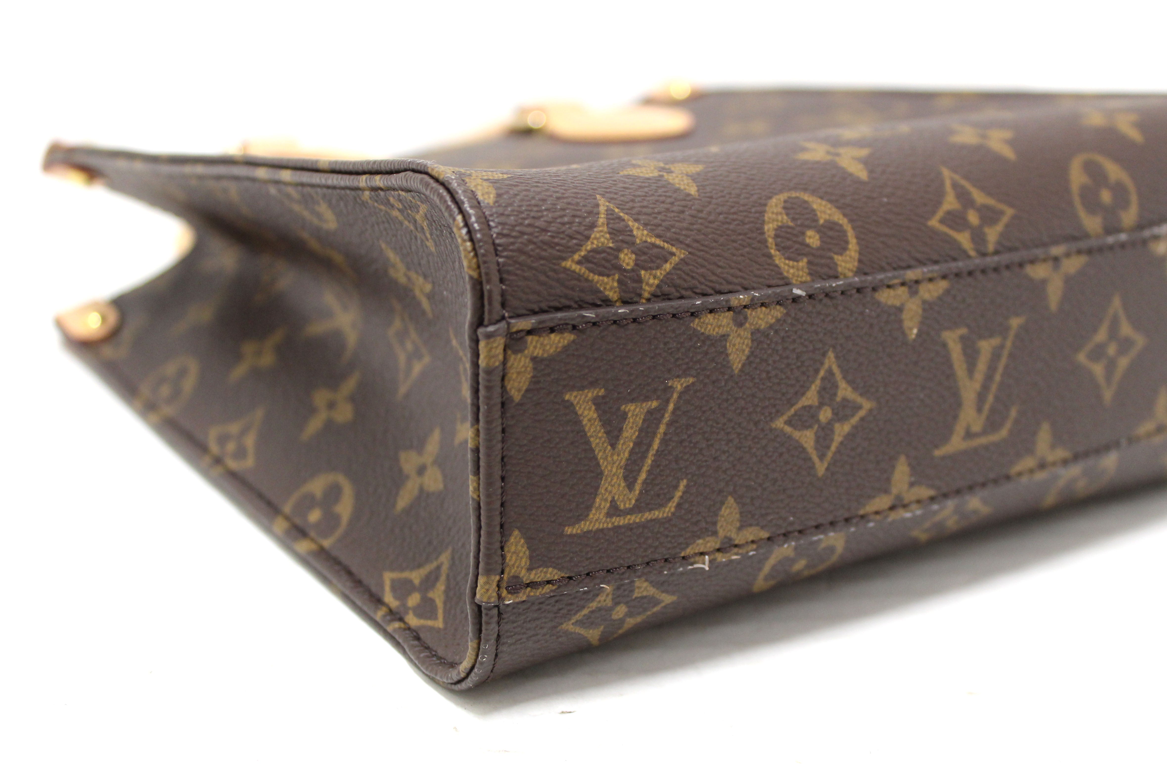 Authentic Louis Vuitton Classic Monogram Sac Plat BB Handbag