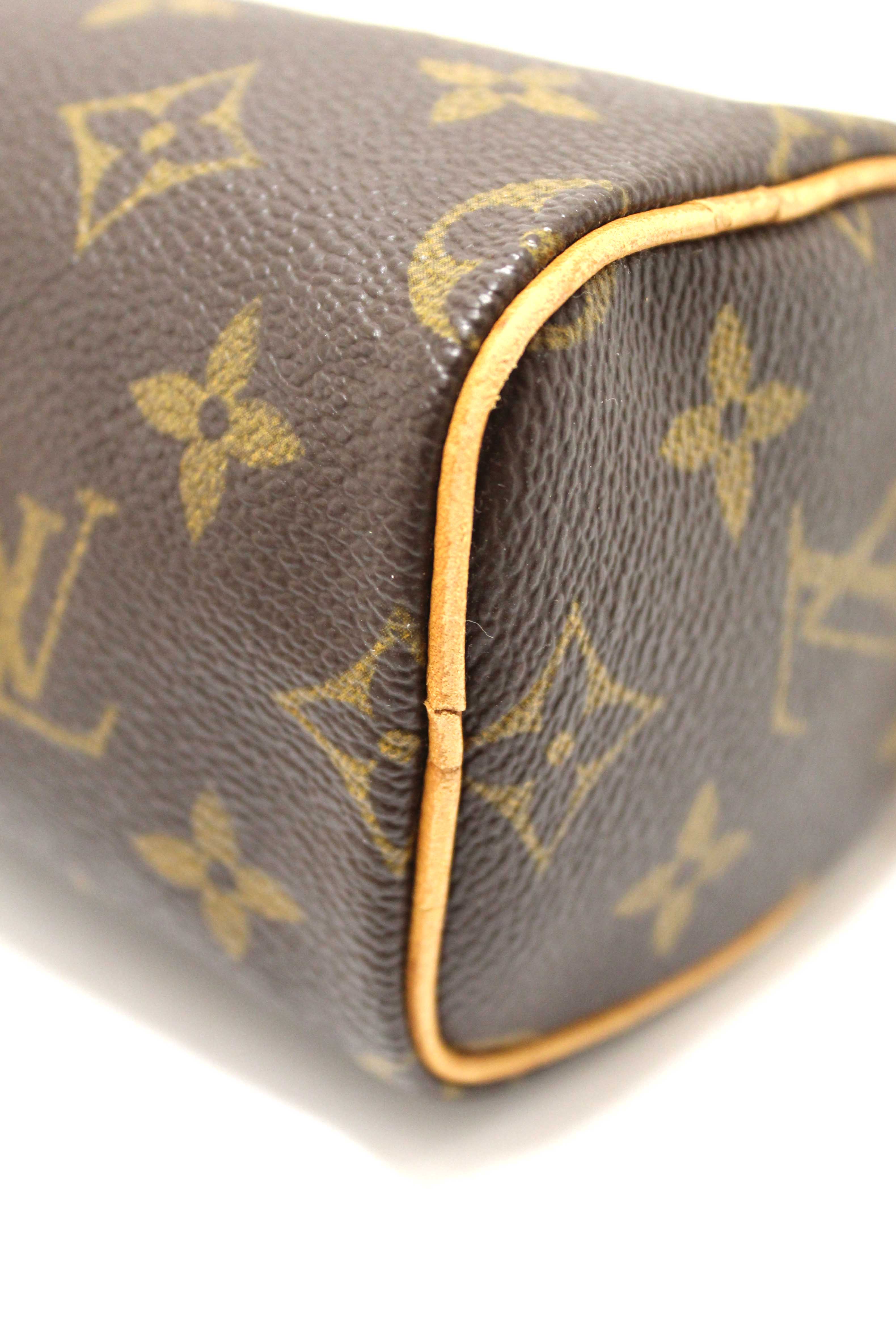 Authentic Louis Vuitton Classic Monogram Speedy Mini Handbag