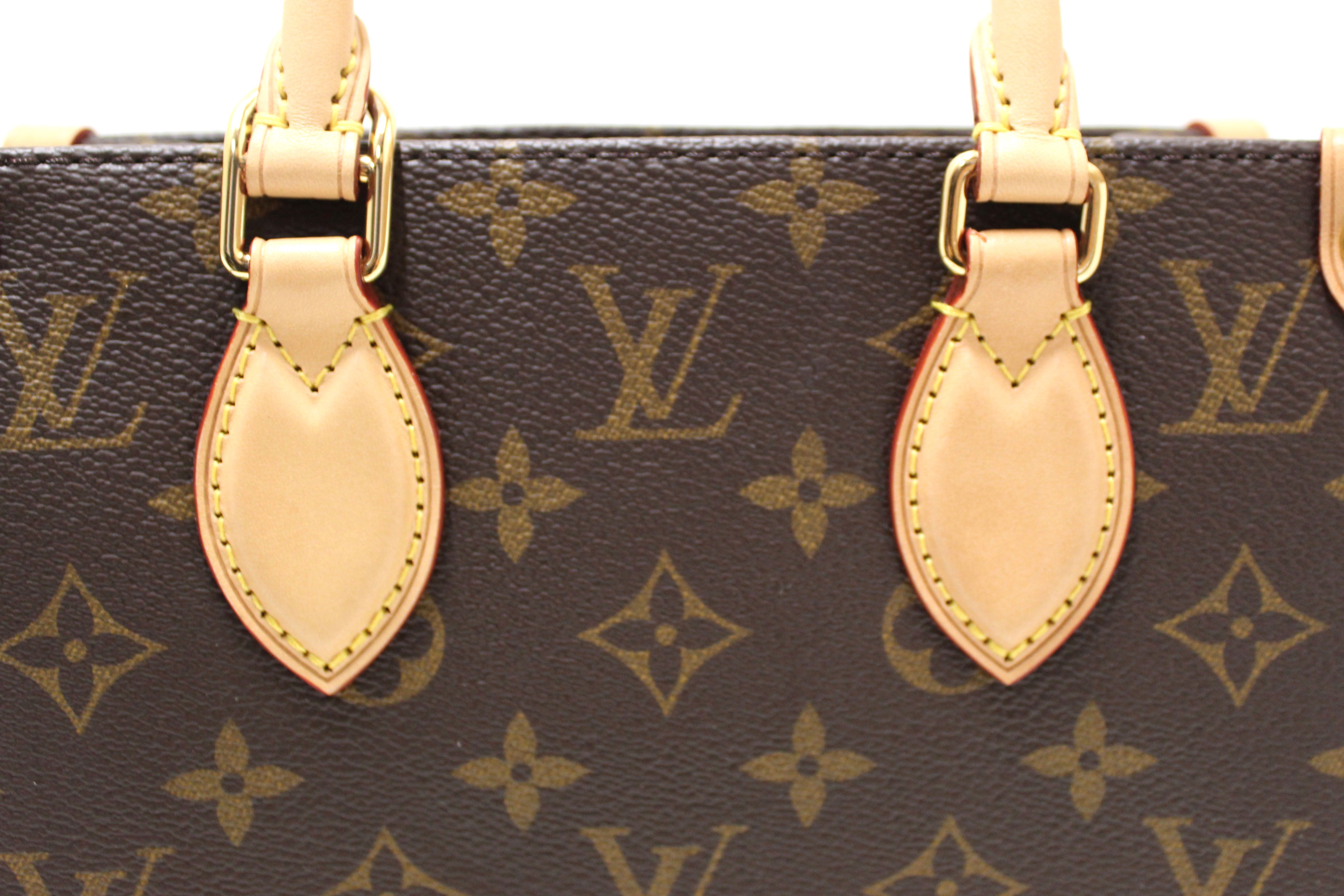 Authentic Louis Vuitton Classic Monogram Sac Plat BB Handbag