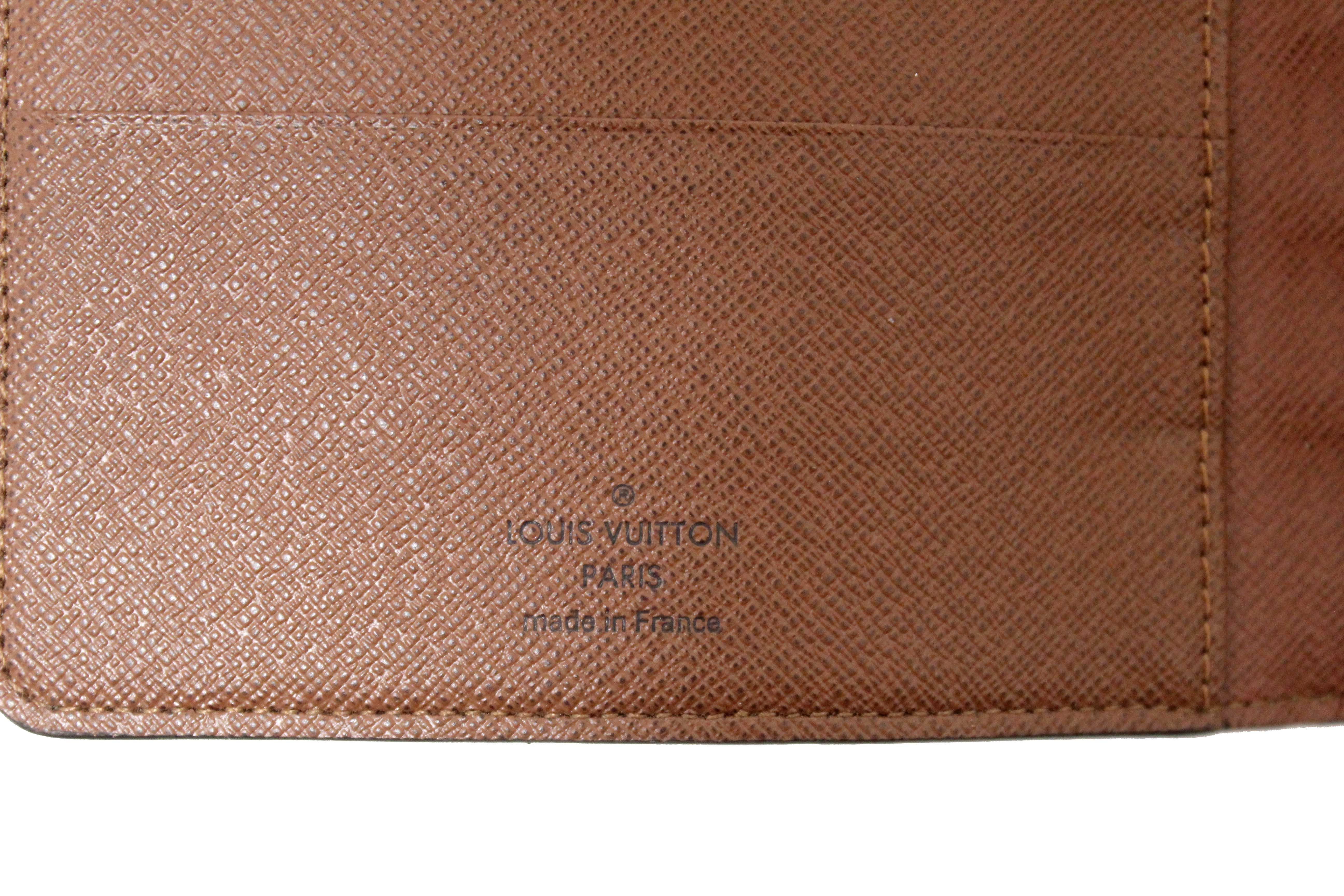 Authentic Louis Vuitton Classic Monogram Canvas Medium Ring Agenda Cover