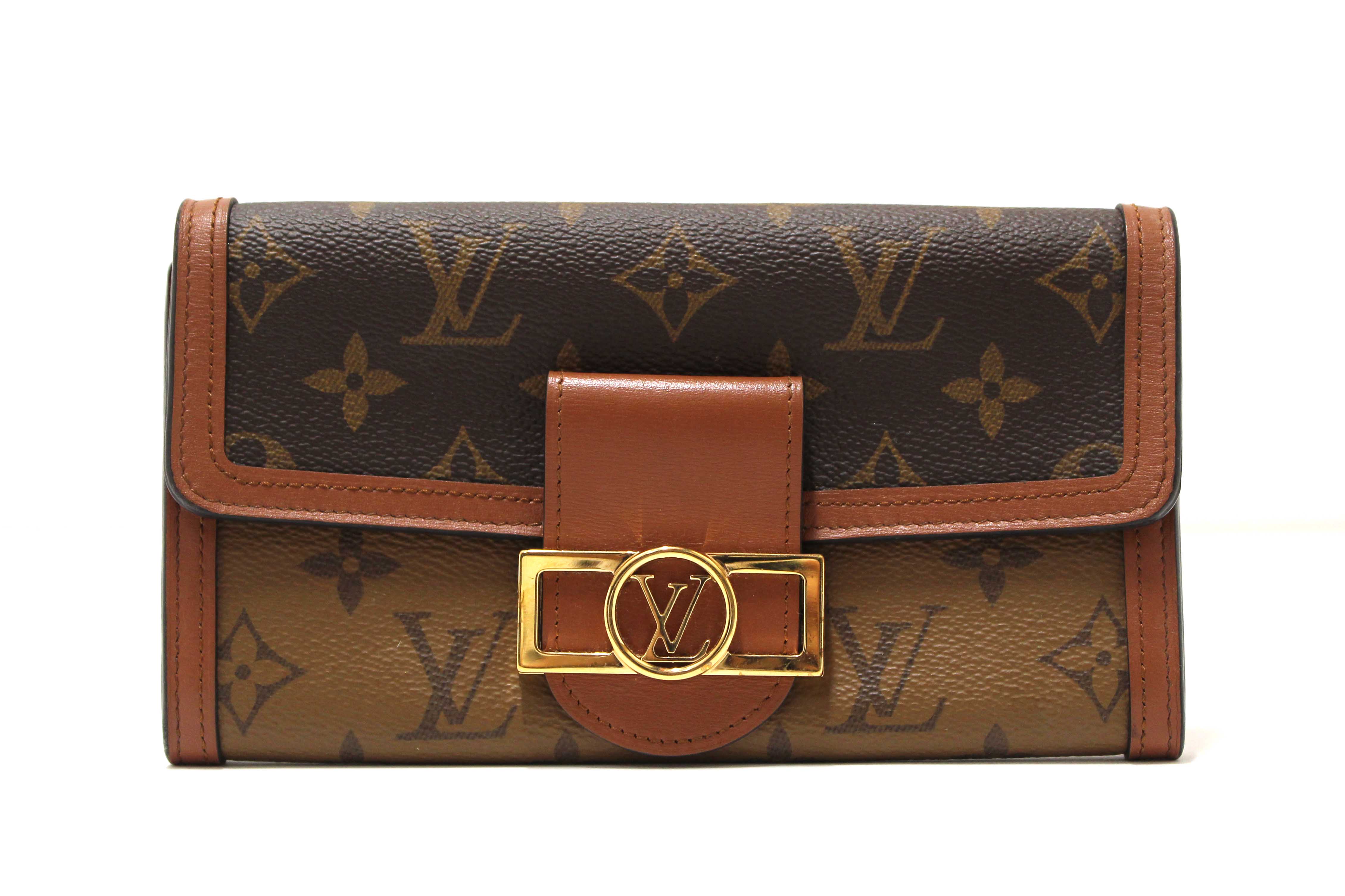 Authentic Louis Vuitton Classic Monogram and Monogram Reverse Sarah Dauphine Wallet