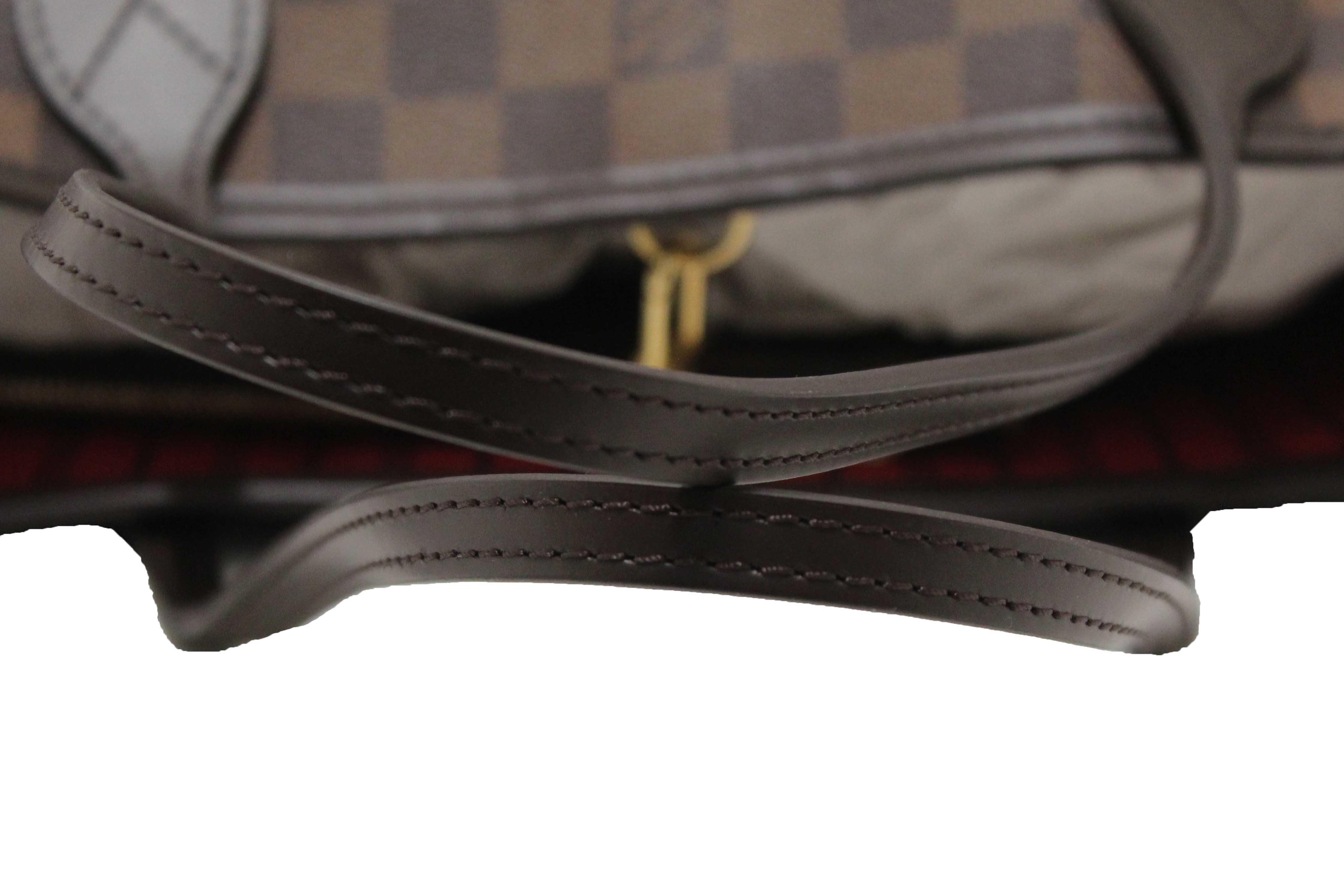 Authentic Louis Vuitton Damier Ebene Canvas Neverfull PM Shoulder Tote Bag