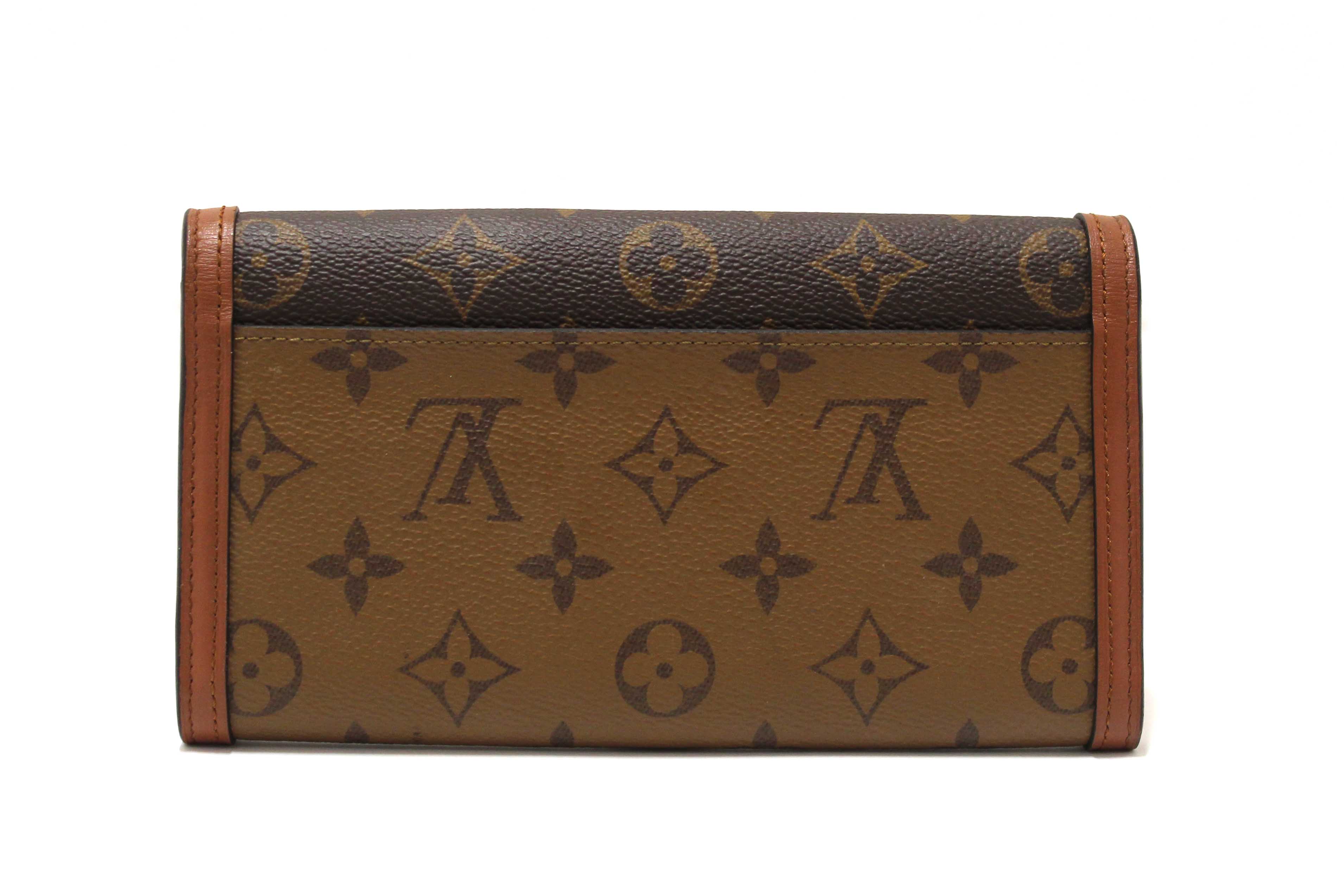 Authentic Louis Vuitton Classic Monogram and Monogram Reverse Sarah Dauphine Wallet