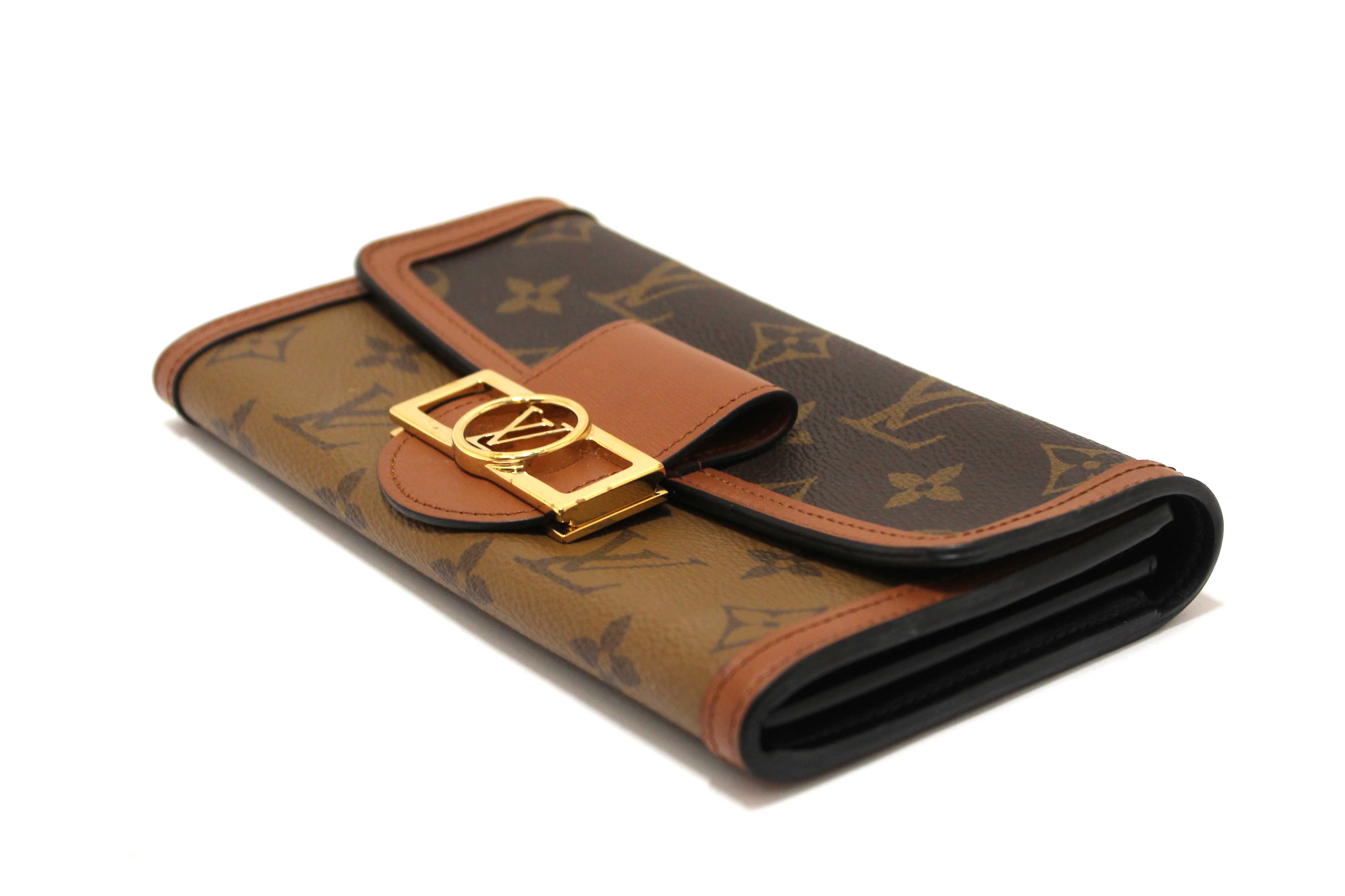Authentic Louis Vuitton Classic Monogram and Monogram Reverse Sarah Dauphine Wallet