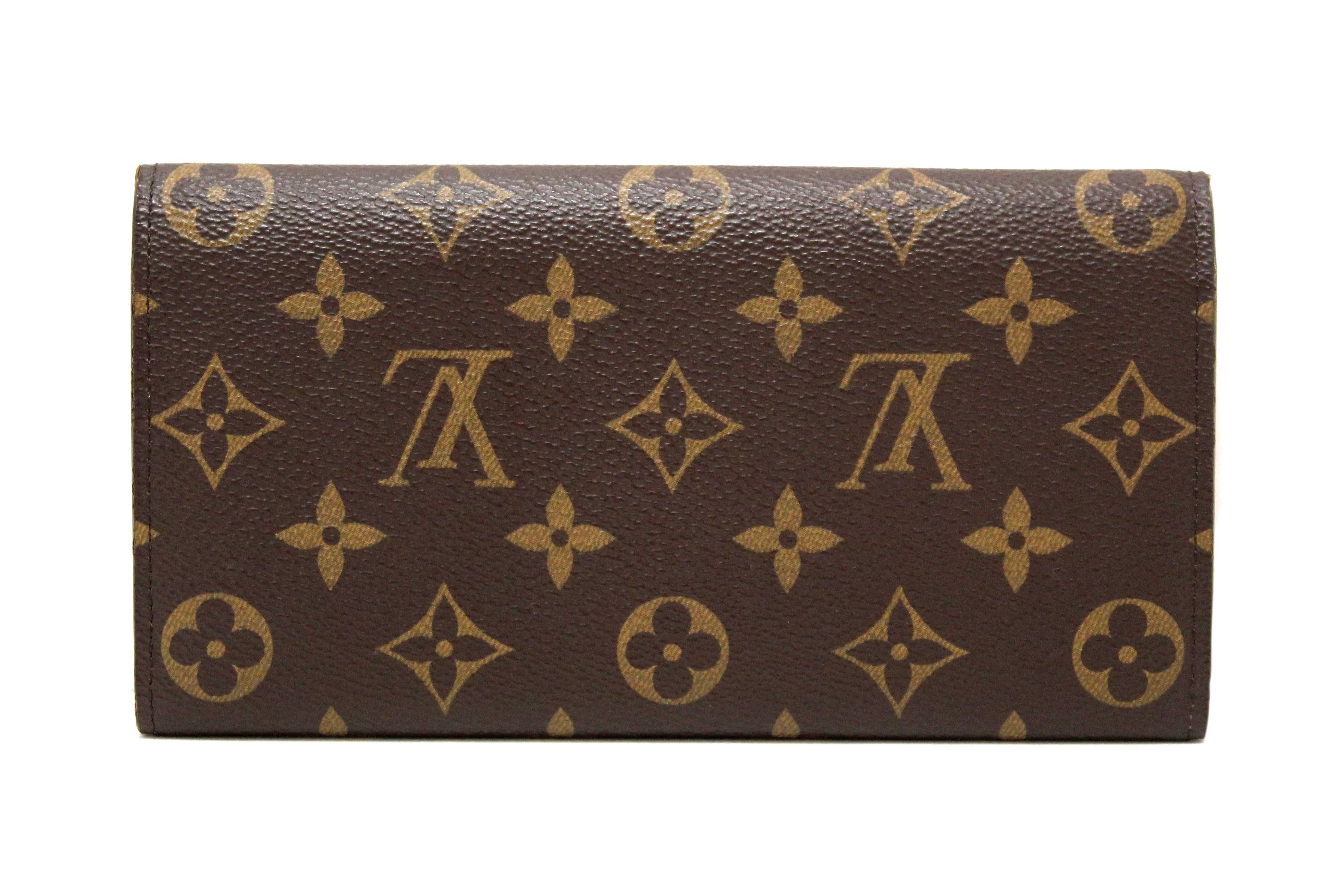 Authentic Louis Vuitton Classic Monogram Emilie Wallet Rose Pink