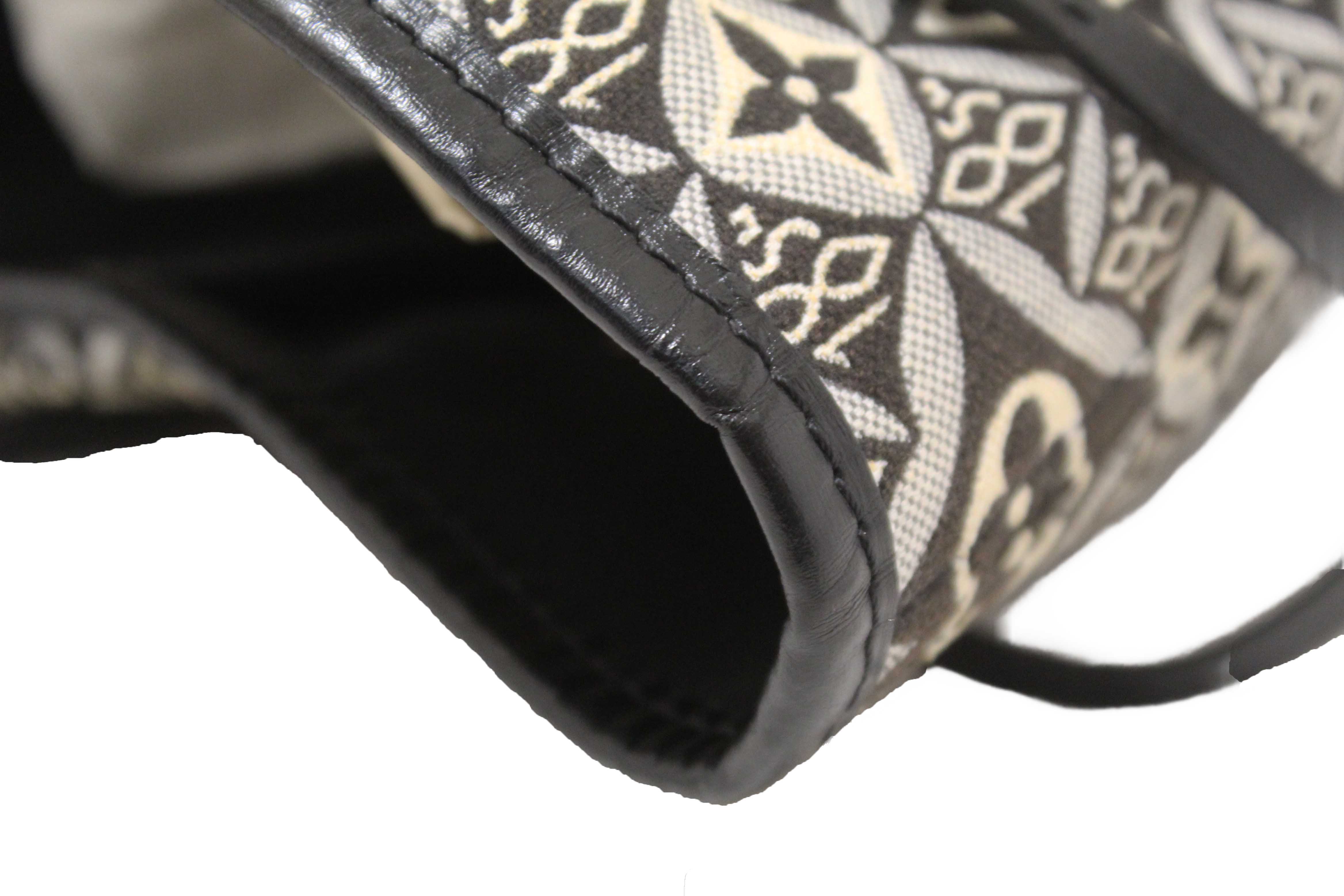 Authentic Louis Vuitton Grey Jacquard Since 1854 Neverfull MM