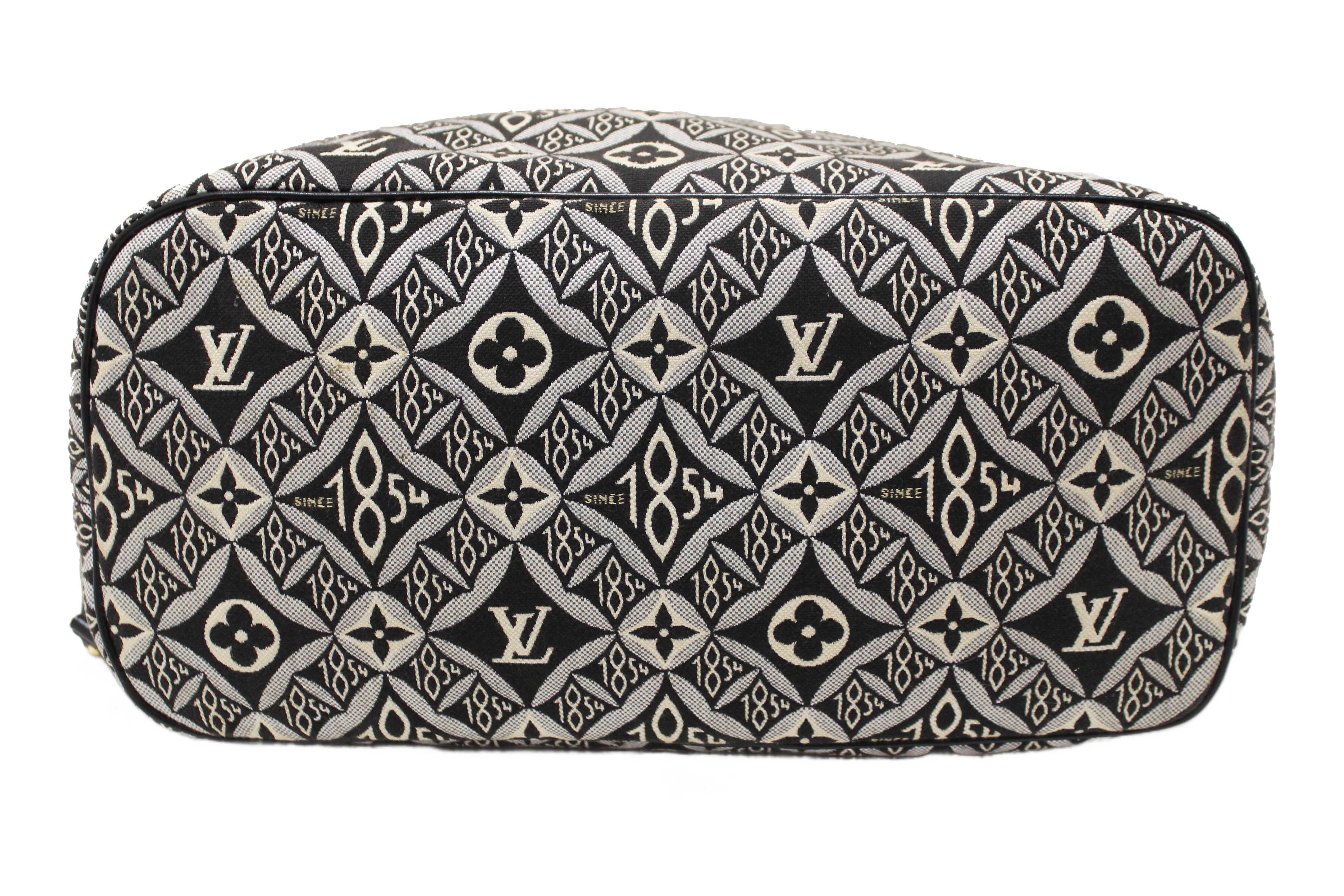 Authentic Louis Vuitton Grey Jacquard Since 1854 Neverfull MM