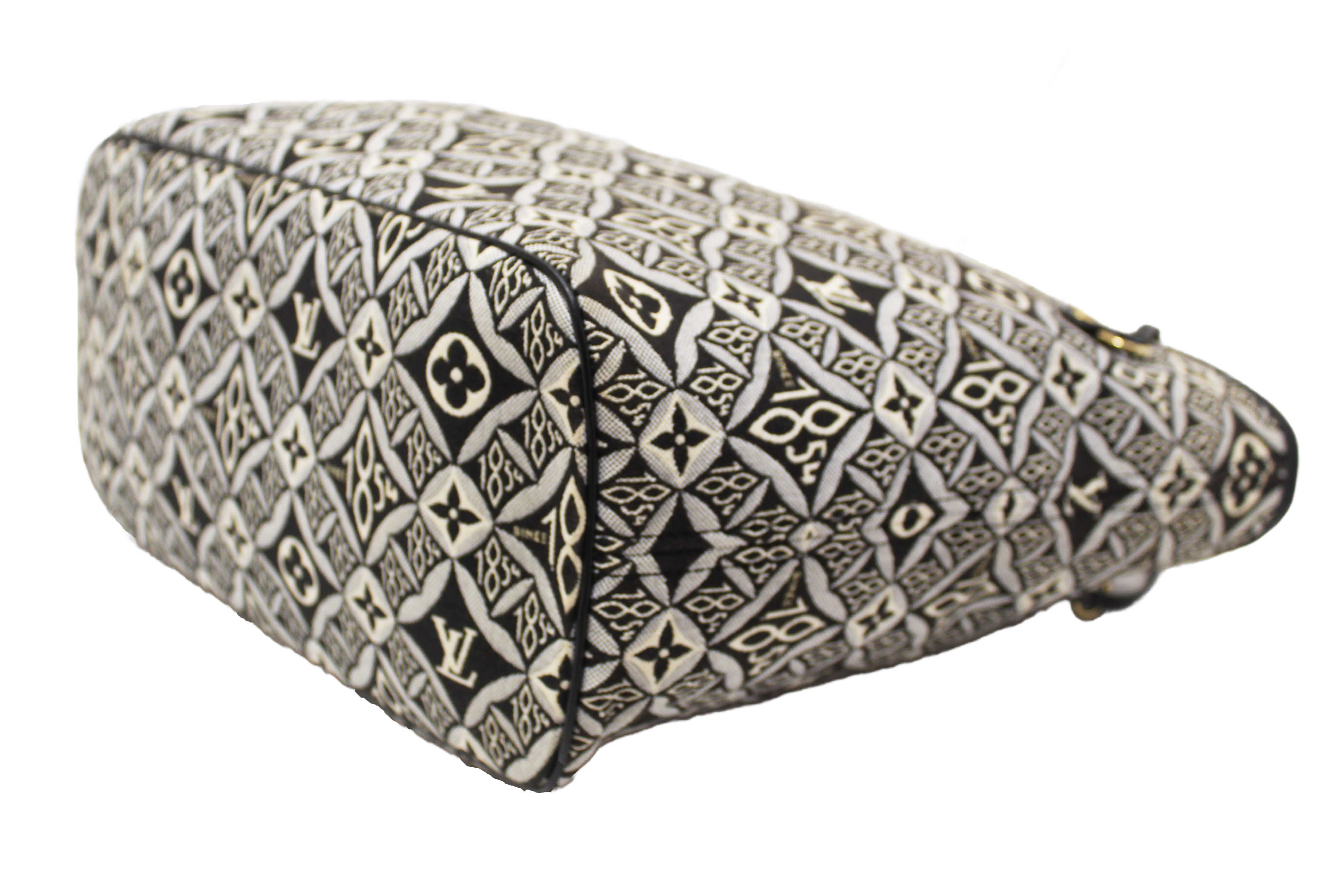Authentic Louis Vuitton Grey Jacquard Since 1854 Neverfull MM