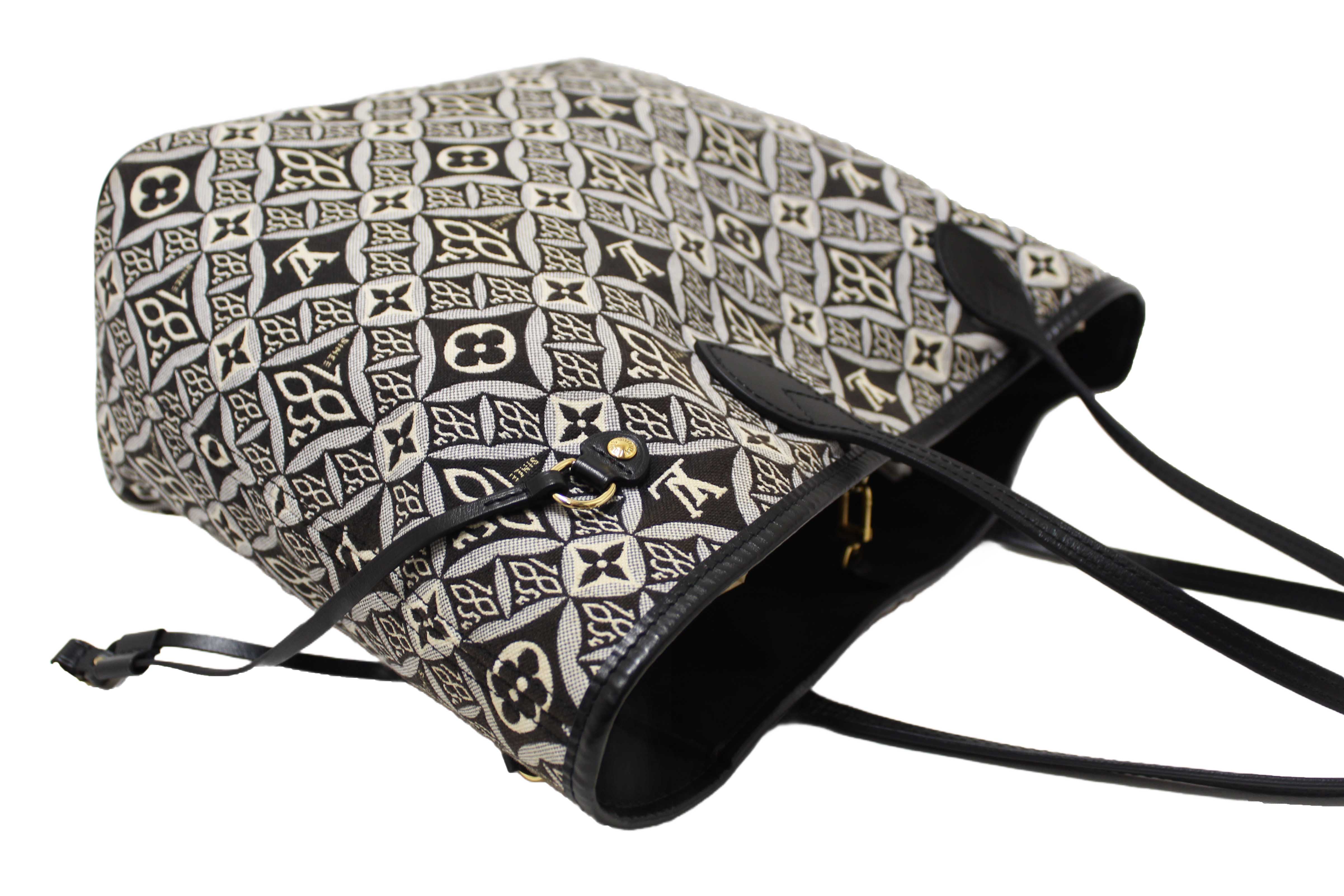 Authentic Louis Vuitton Grey Jacquard Since 1854 Neverfull MM