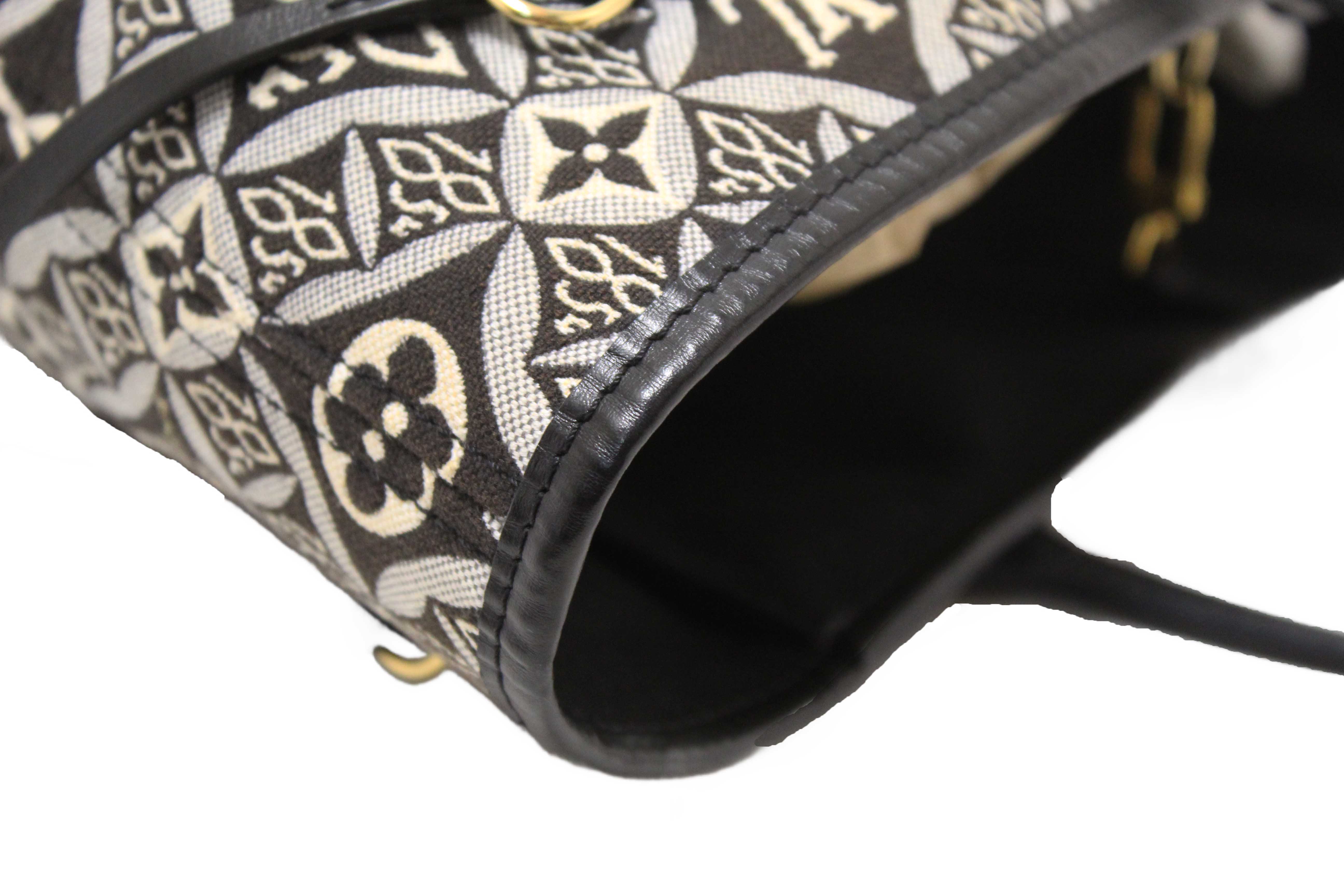 Authentic Louis Vuitton Grey Jacquard Since 1854 Neverfull MM