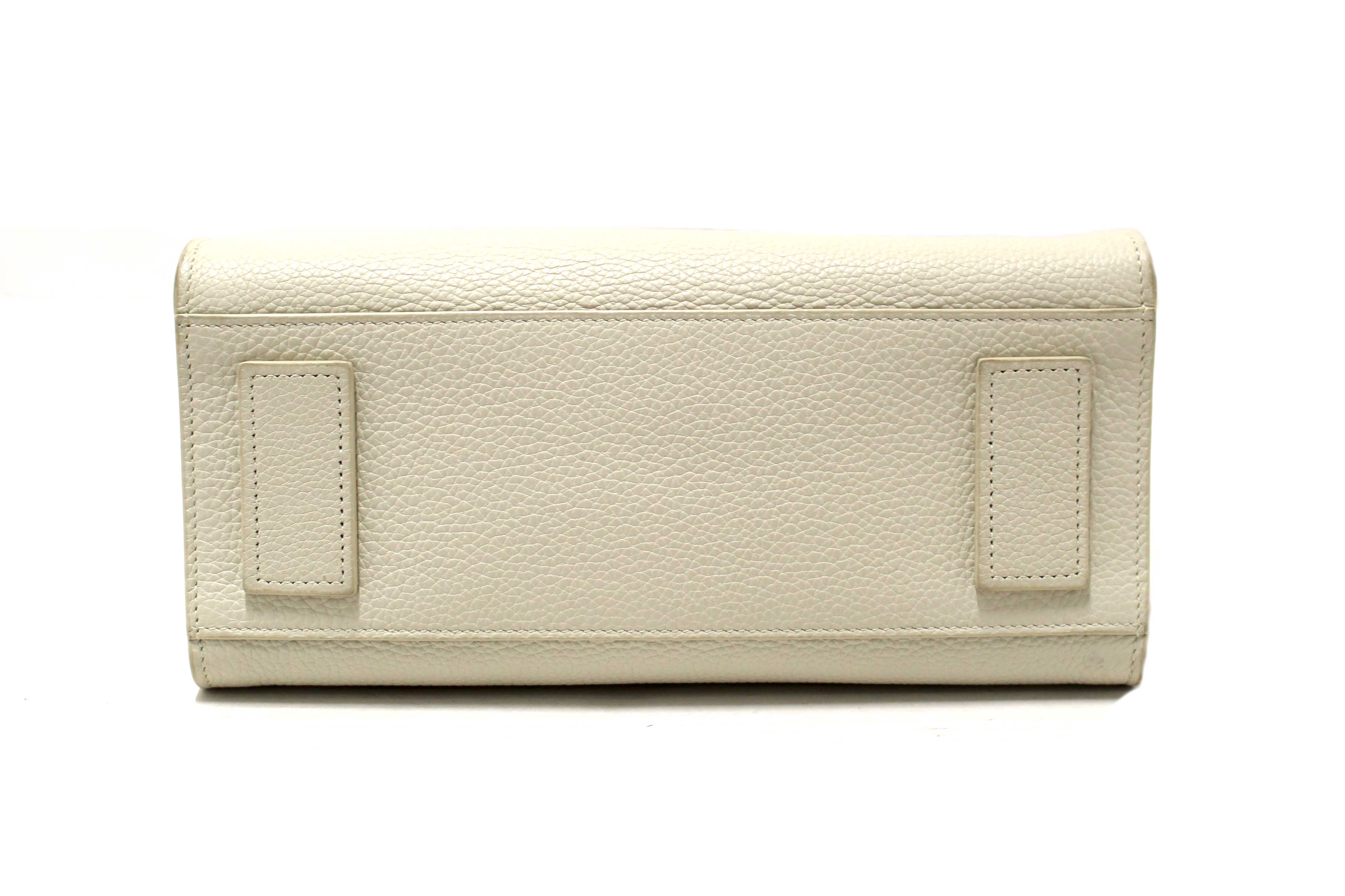 Authentic Yves Saint Laurent YSL White Leather Baby Sac De Jour Tote Handbag