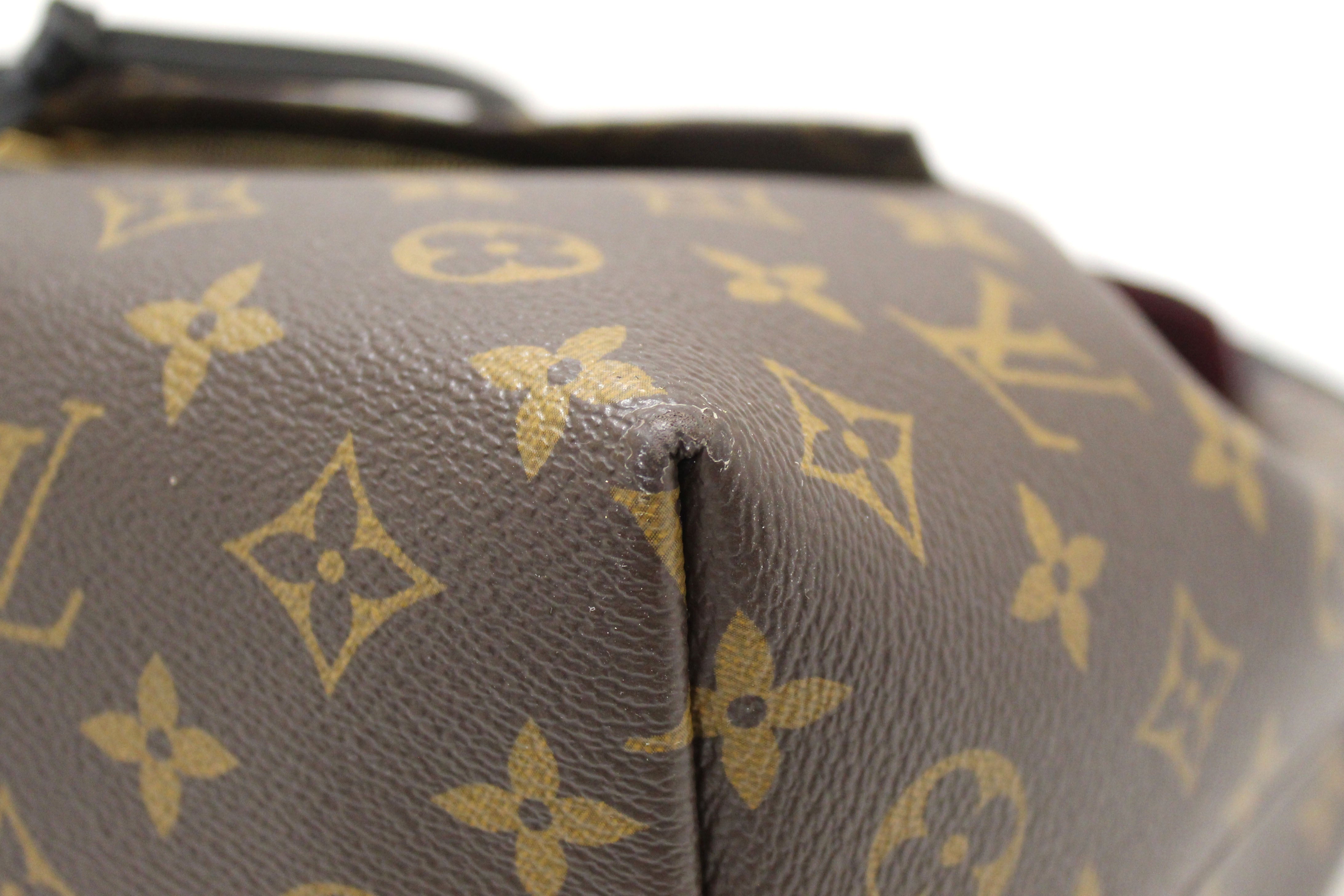 Authentic Louis Vuitton Classic Monogram with Black Leather Montsouris PM Backpack