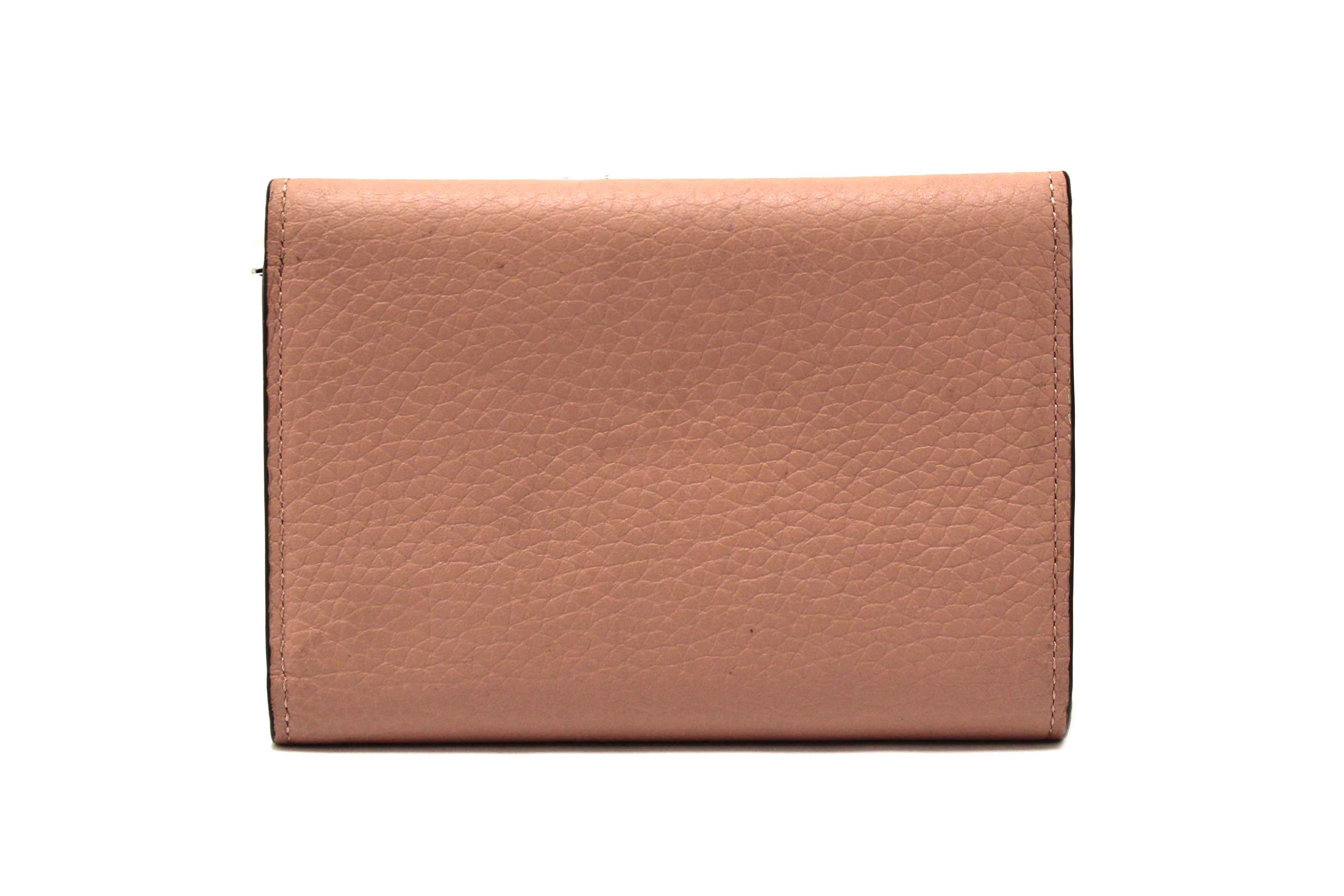 Authentic Louis Vuitton Magnolia Pink Taurillon Leather Capucines Compact Wallet