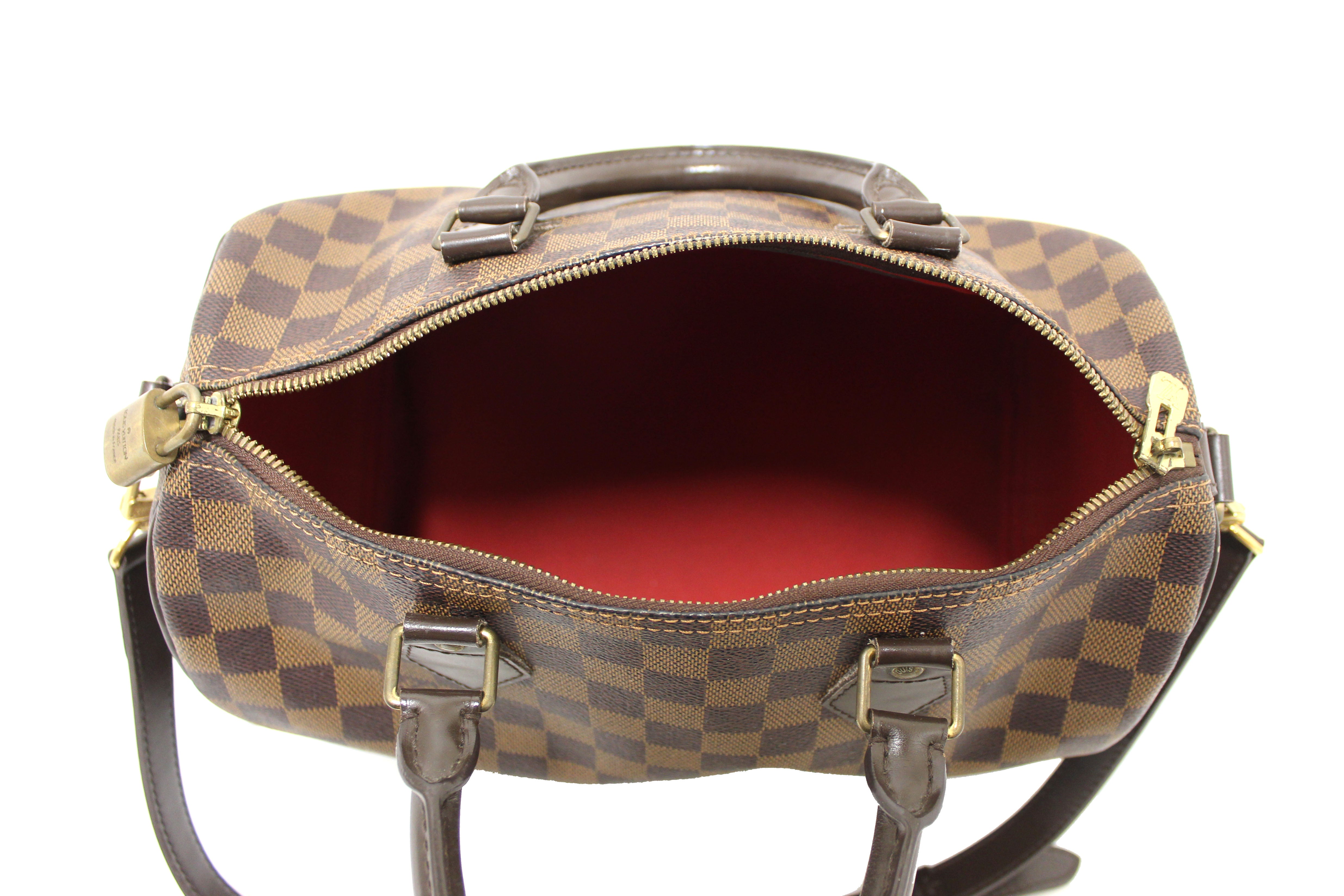 Authentic Louis Vuitton Damier Ebene Speedy 30 Bandouliere Bag