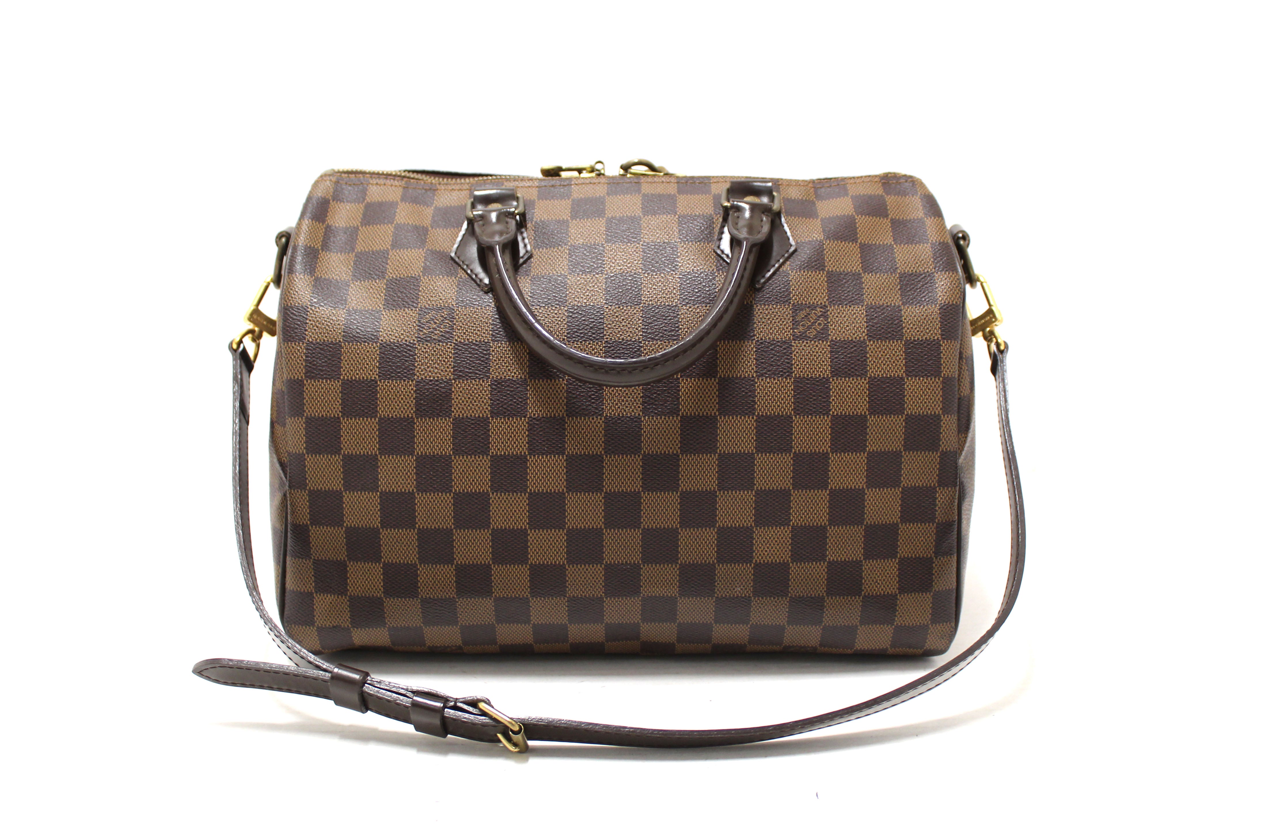 Authentic Louis Vuitton Damier Ebene Speedy 30 Bandouliere Bag