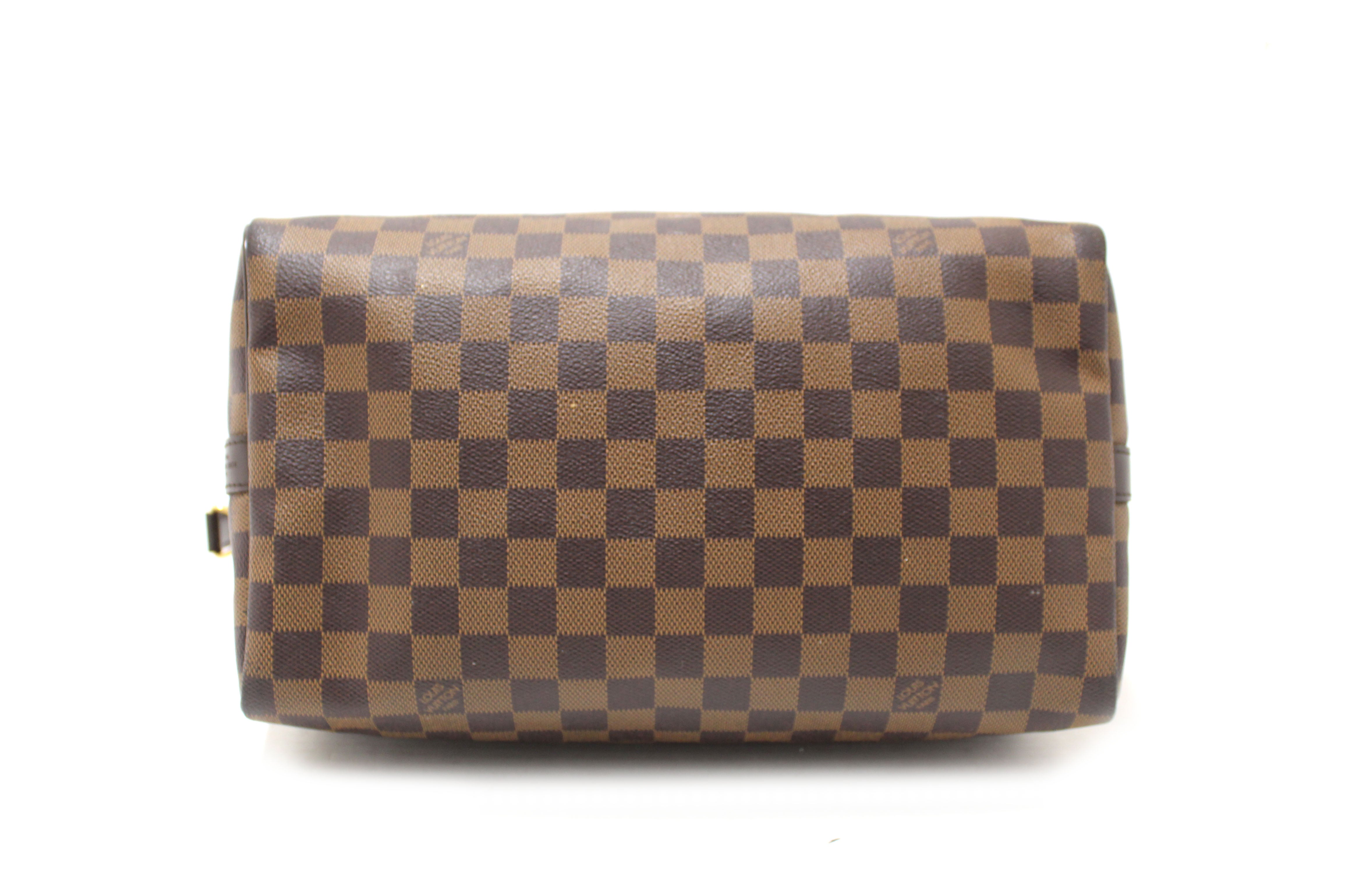 Authentic Louis Vuitton Damier Ebene Speedy 30 Bandouliere Bag