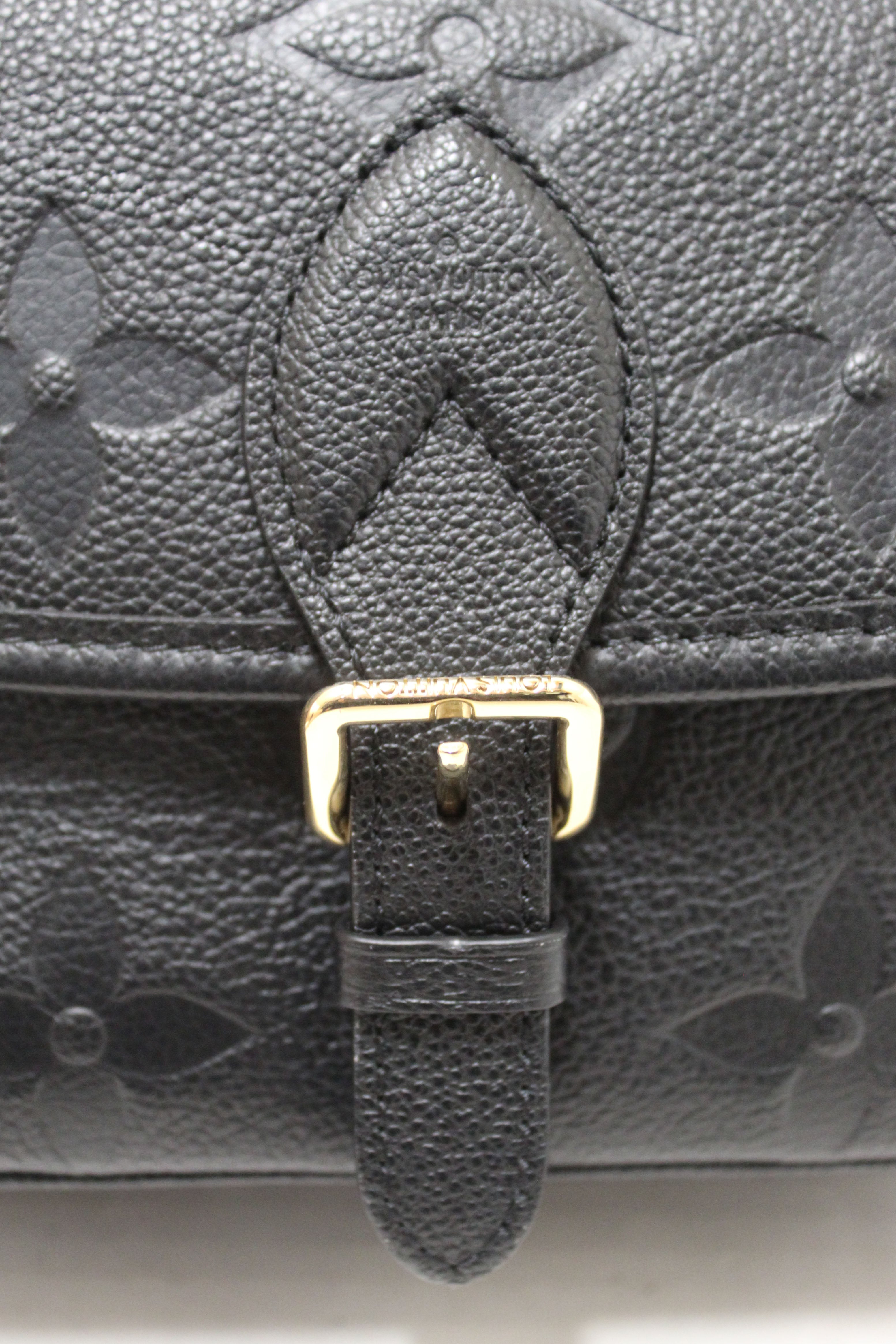 Authentic Louis Vuitton Black Monogram Empreinte Diana Shoulder and Cossbody Bag