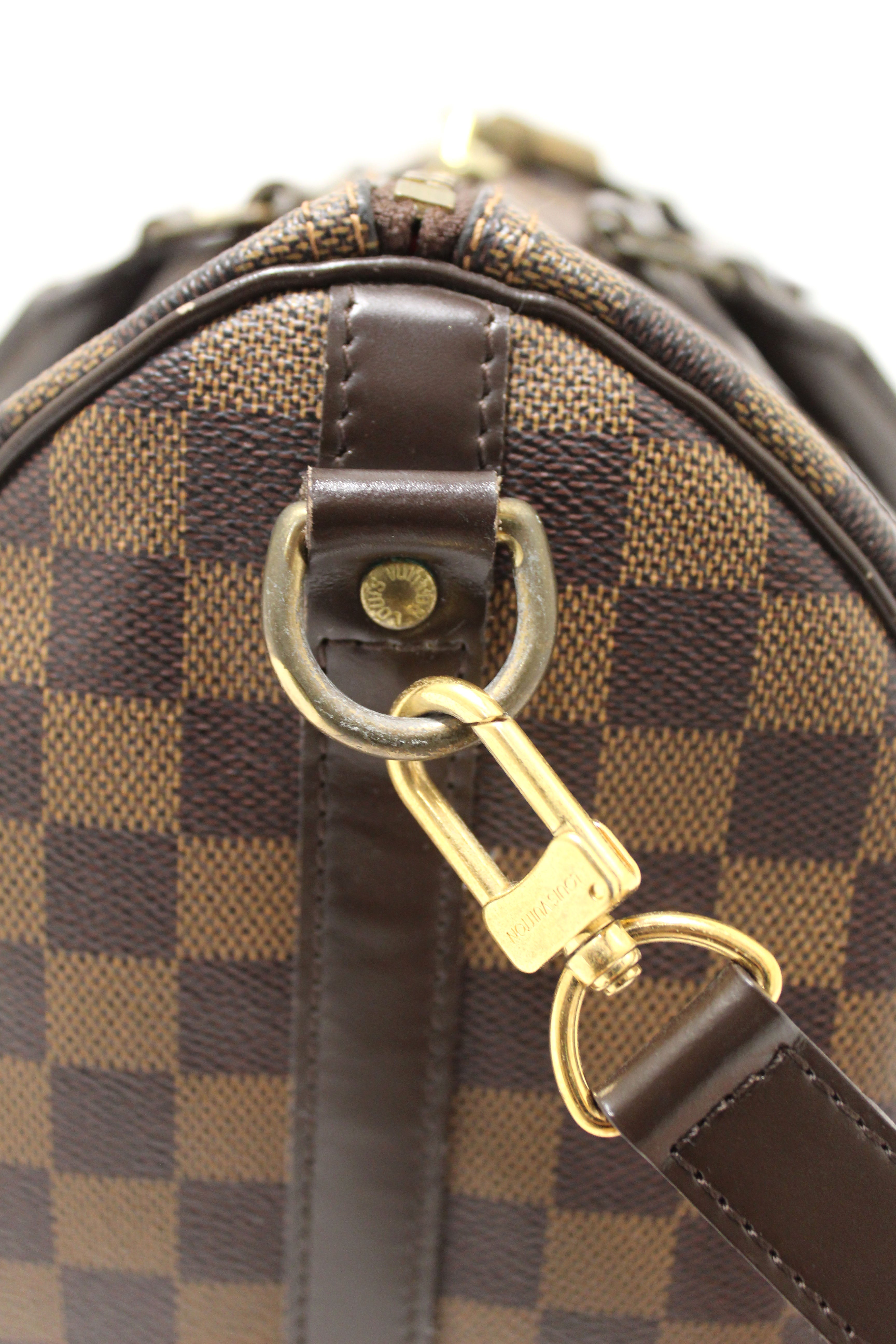 Authentic Louis Vuitton Damier Ebene Speedy 30 Bandouliere Bag