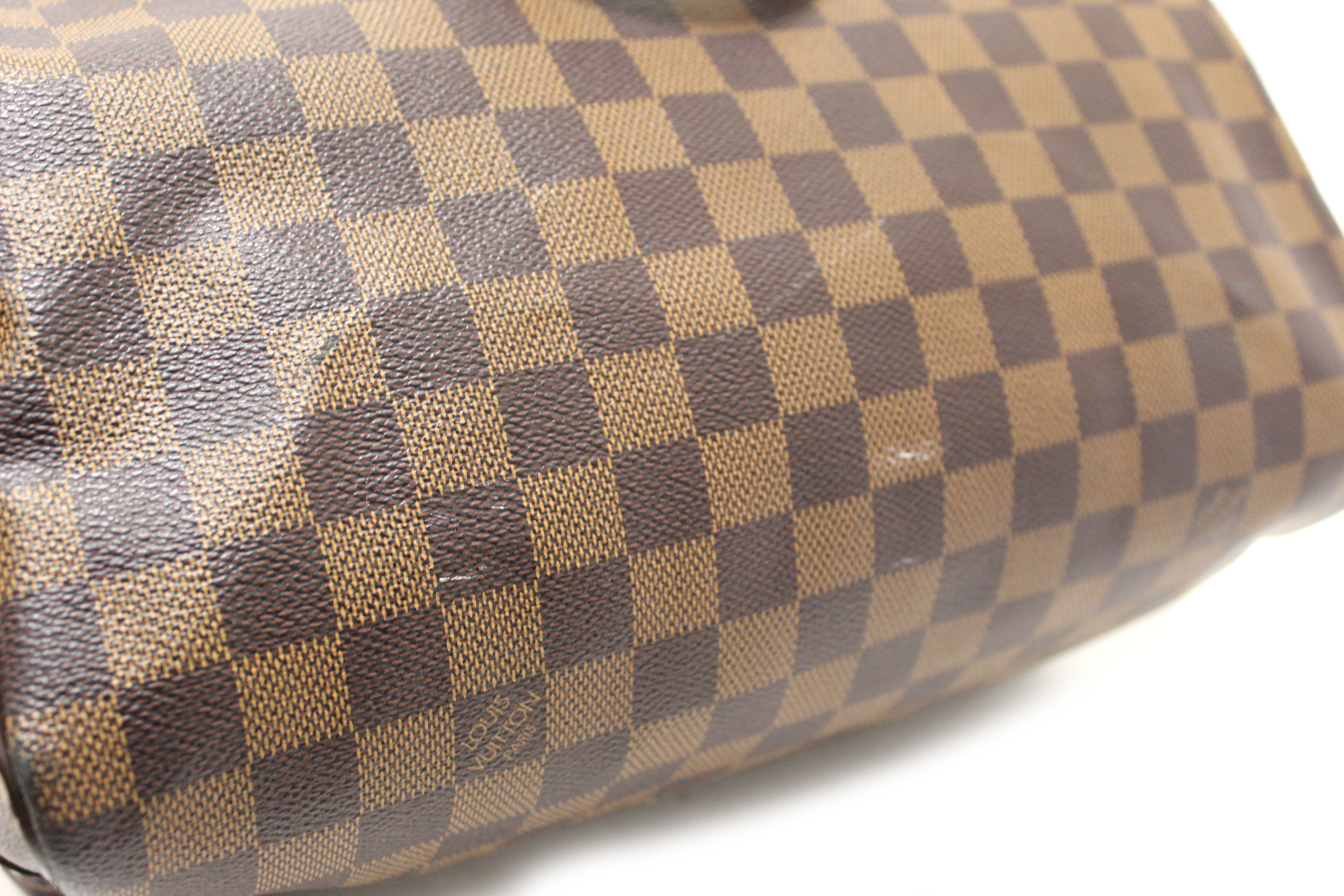 Authentic Louis Vuitton Damier Ebene Speedy 30 Bandouliere Bag