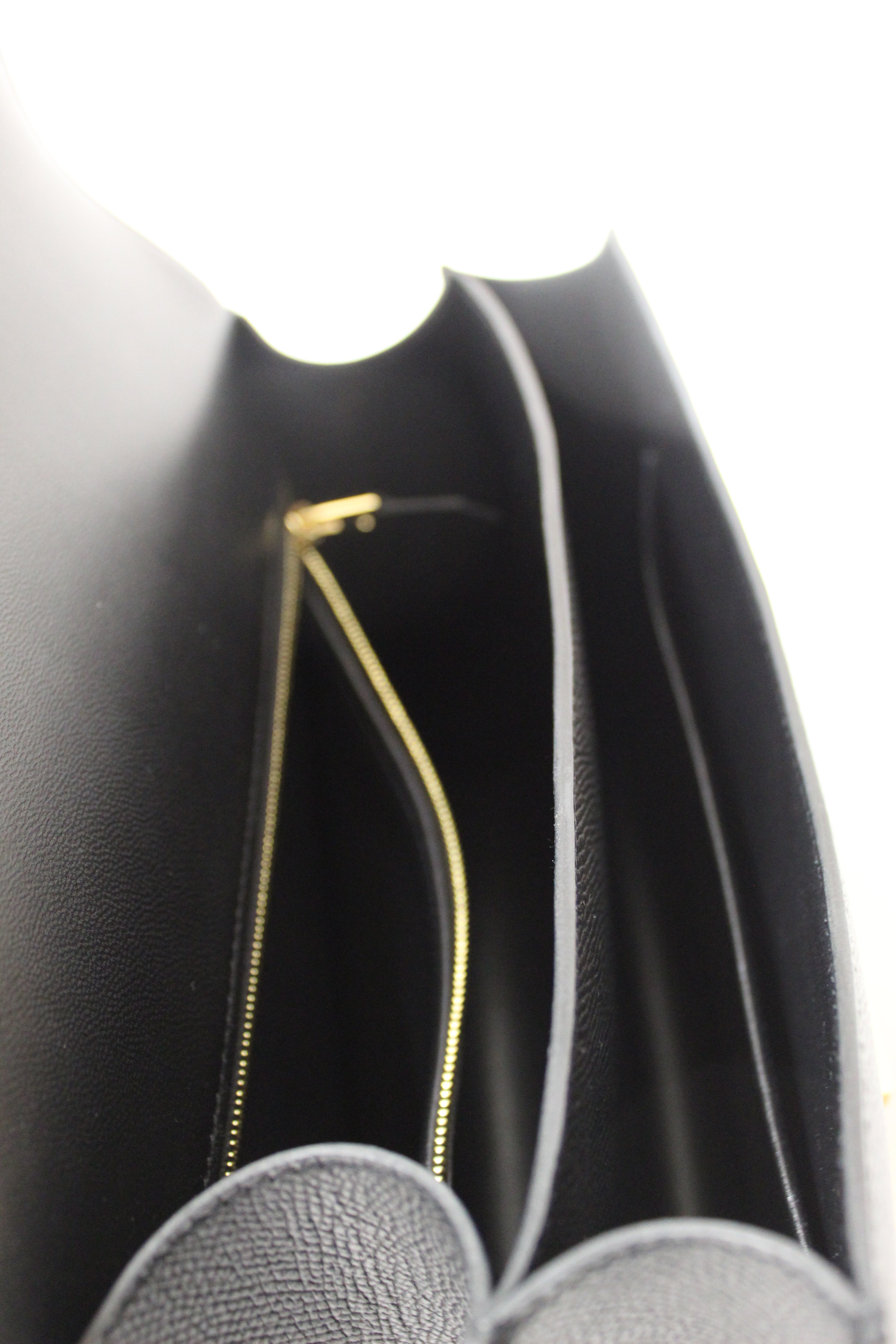 Authentic Hermes Black Epsom Leather Constance 24 Shoulder Bag