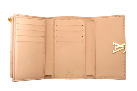 Authentic Louis Vuitton Pink Jasmin Taurillon Leather Capucines Compact Wallet
