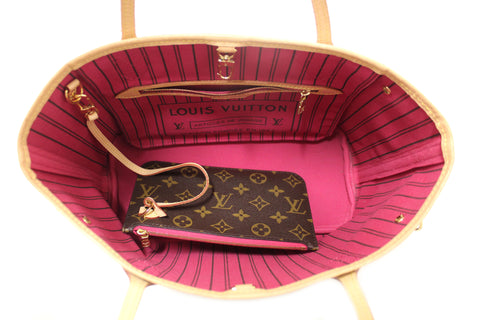 Authentic Louis Vuitton Classic Monogram Neverfull PM Tote Shoulder Bag