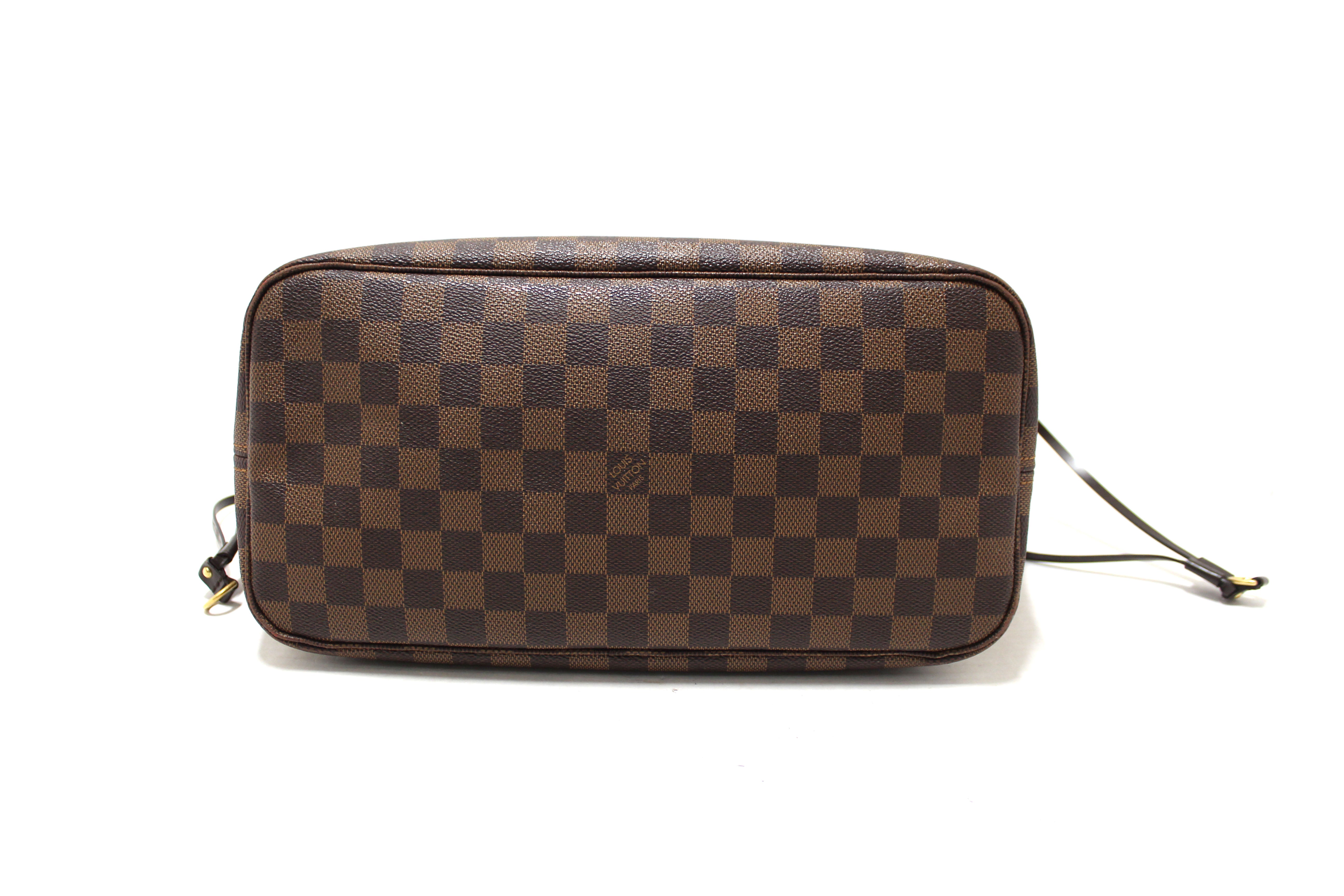 Authentic Louis Vuitton Damier Canvas Neverfull MM Shoulder Tote Bag