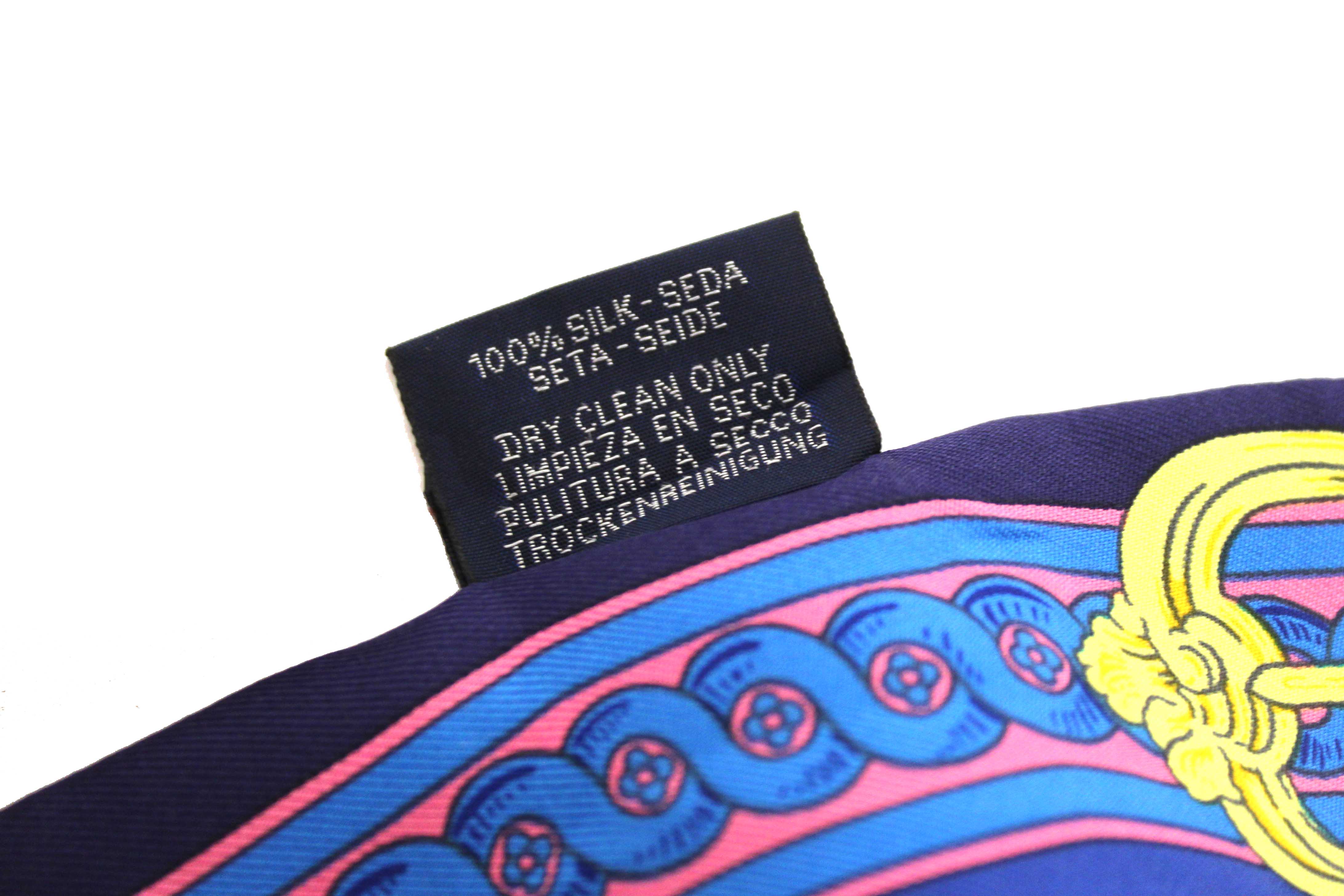 Authentic Hermes Blue Silk Bride De Cour Twilly Bandeau Scarf