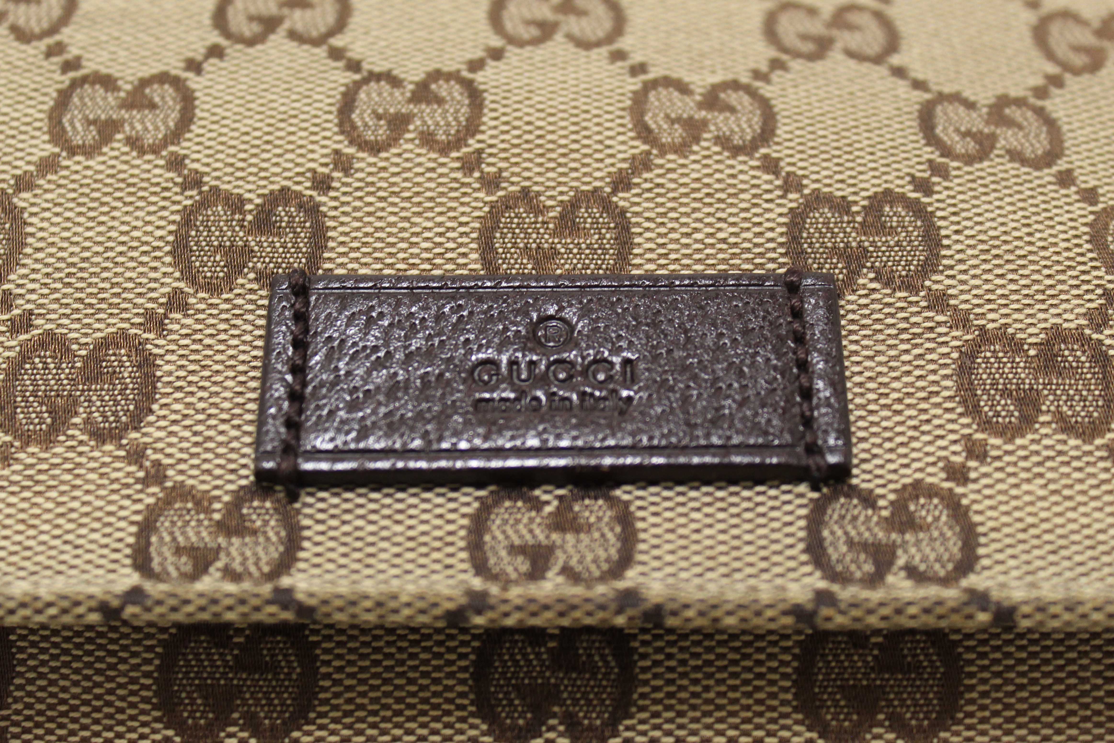 Authentic Gucci GG Monogram Flap Messenger Bag 145861