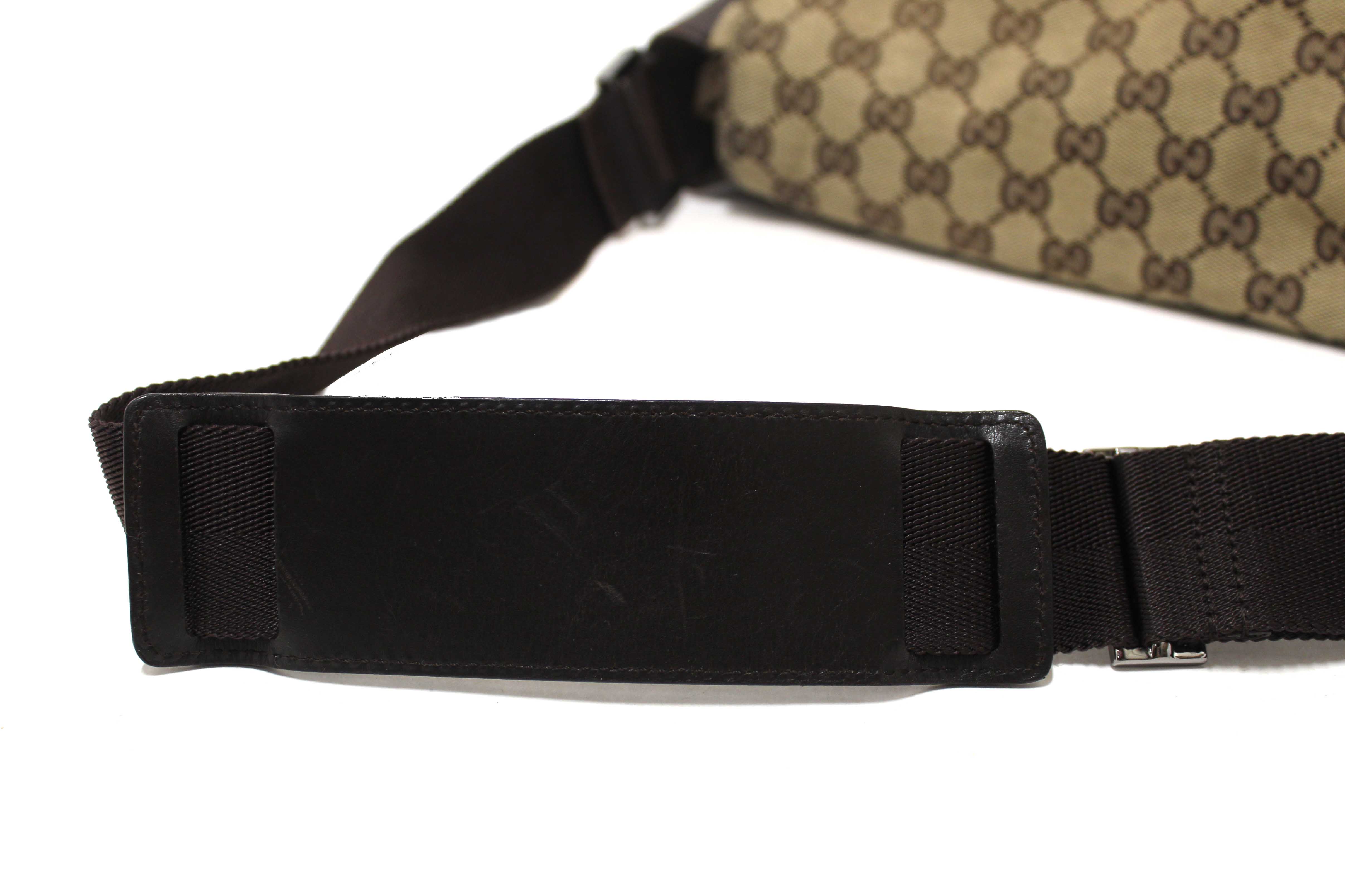 Authentic Gucci GG Monogram Flap Messenger Bag 145861