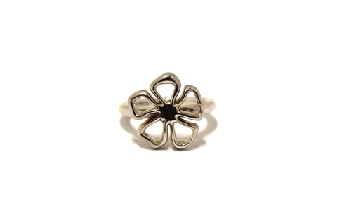 Authentic Tiffany & Co Sterling Silver Open Flower Ring Size 6