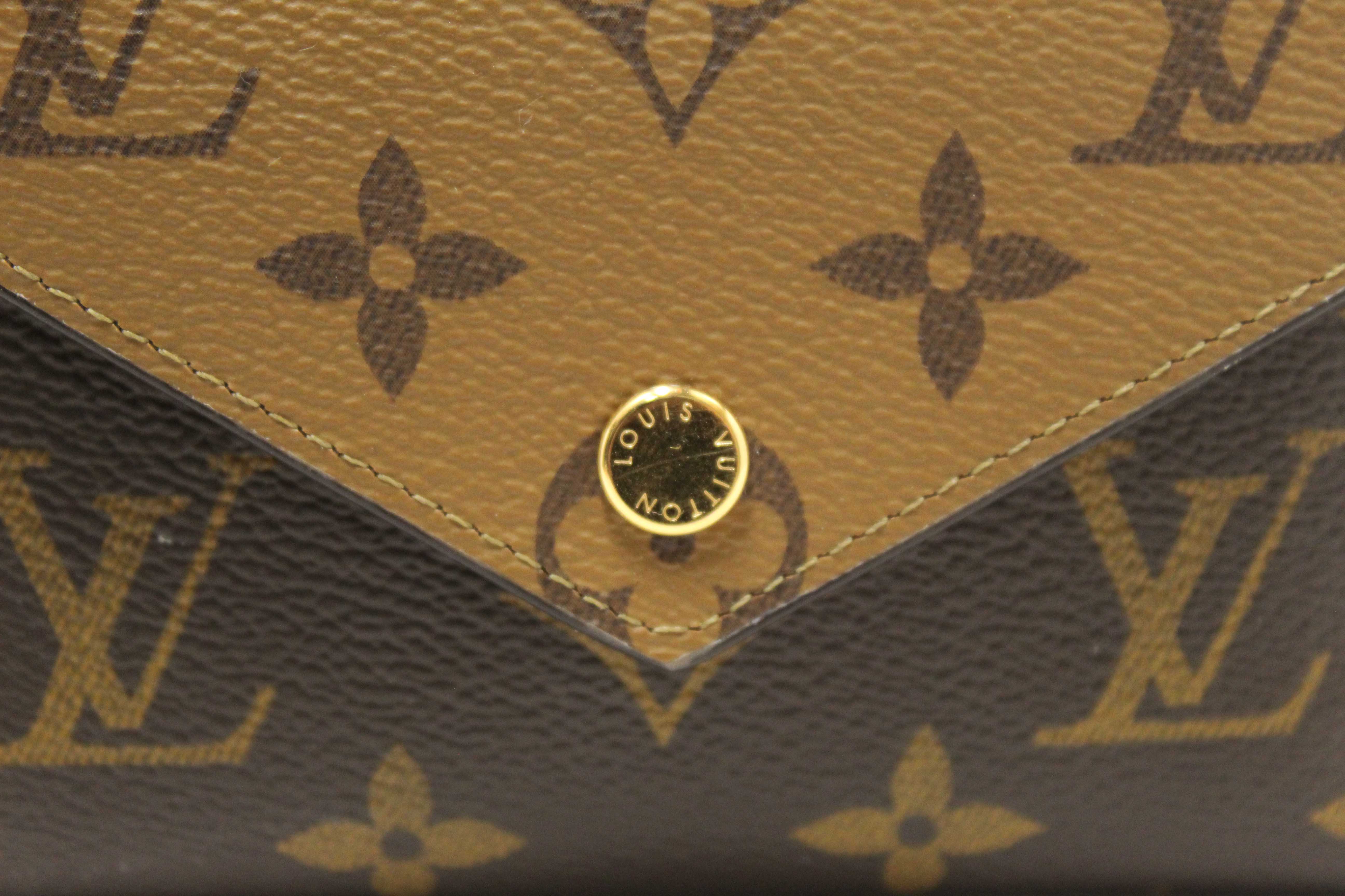 Authentic Louis Vuitton Classic Monogram and Monogram Reverse Canvas Victorine Wallet