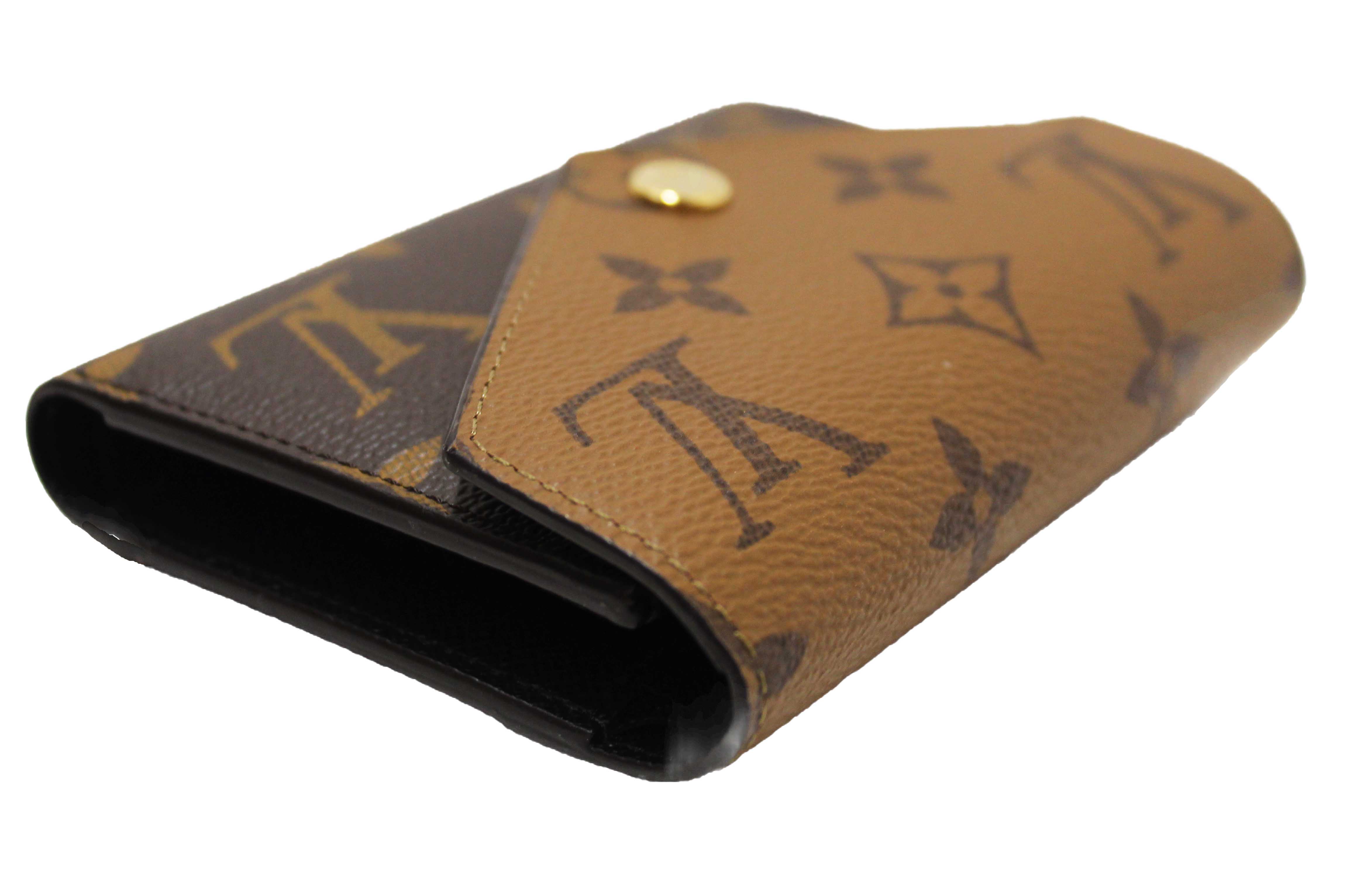 Authentic Louis Vuitton Classic Monogram and Monogram Reverse Canvas Victorine Wallet