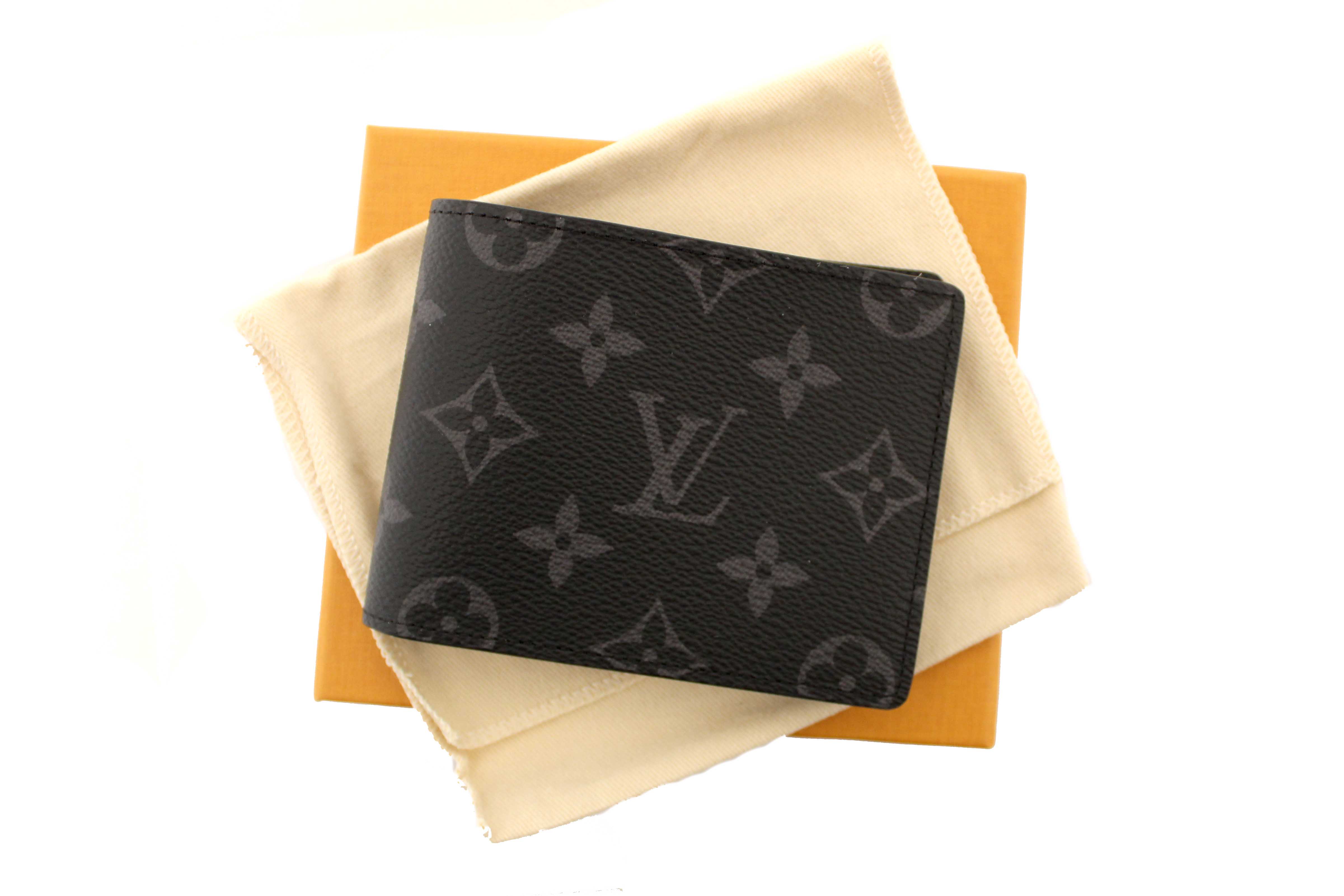 Authentic NEW Louis Vuitton Monogram Eclipse Canvas Slender Men's Wallet