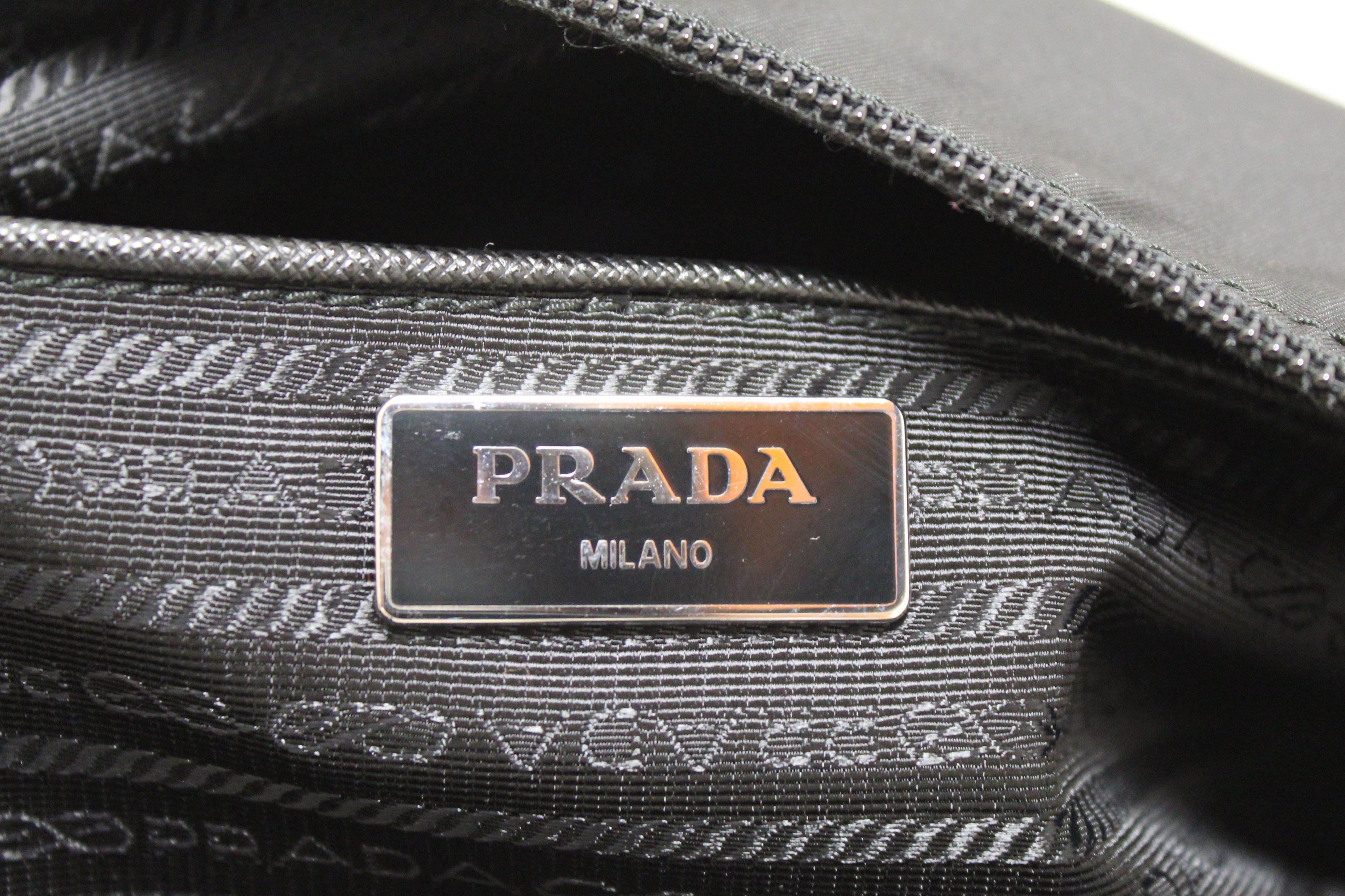 Authentic Prada Black Nylon Messenger Bag