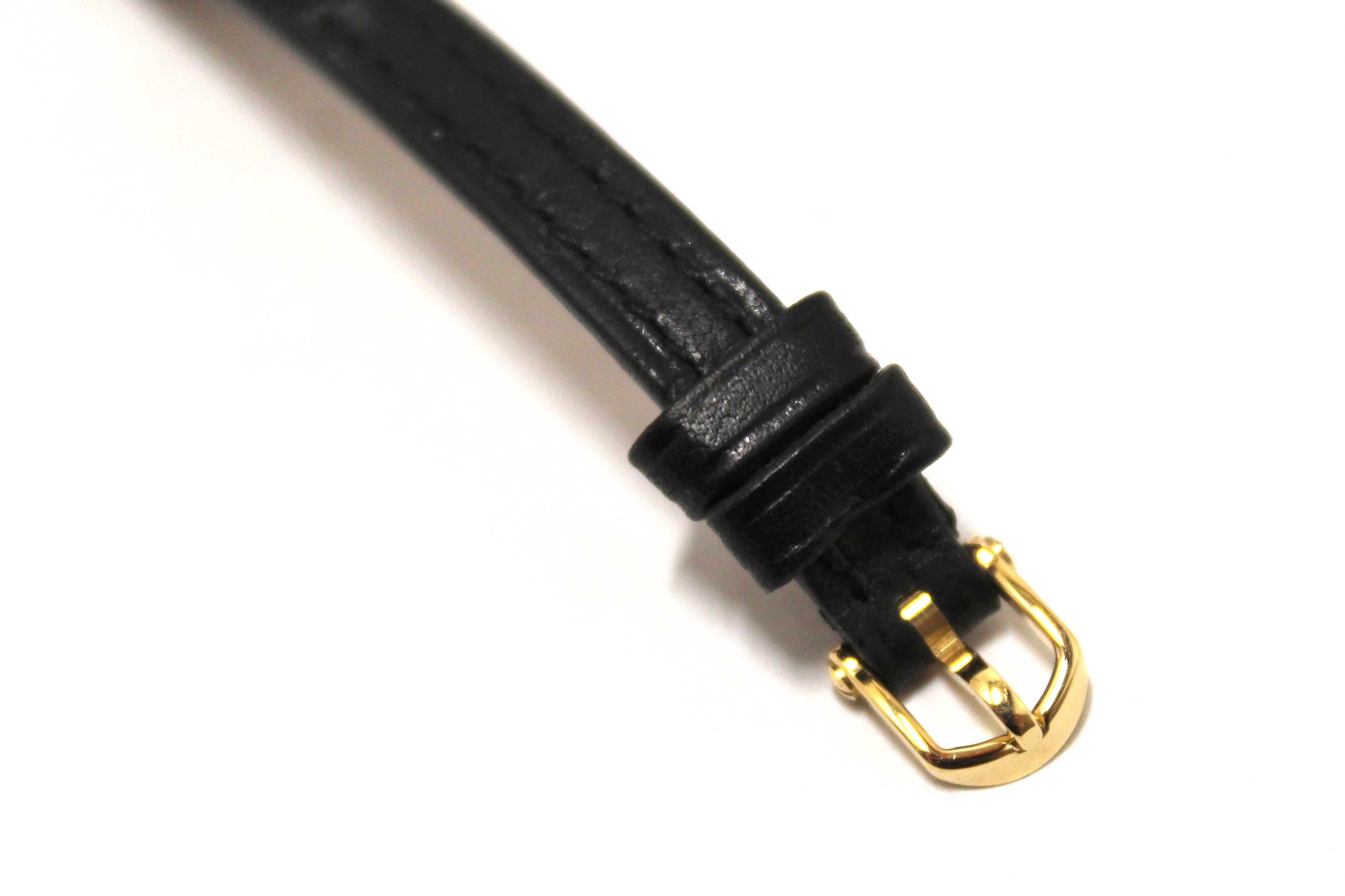 Authentic New Hermes Faubourg Diamond Mini Yellow Gold Leather Strap Watch