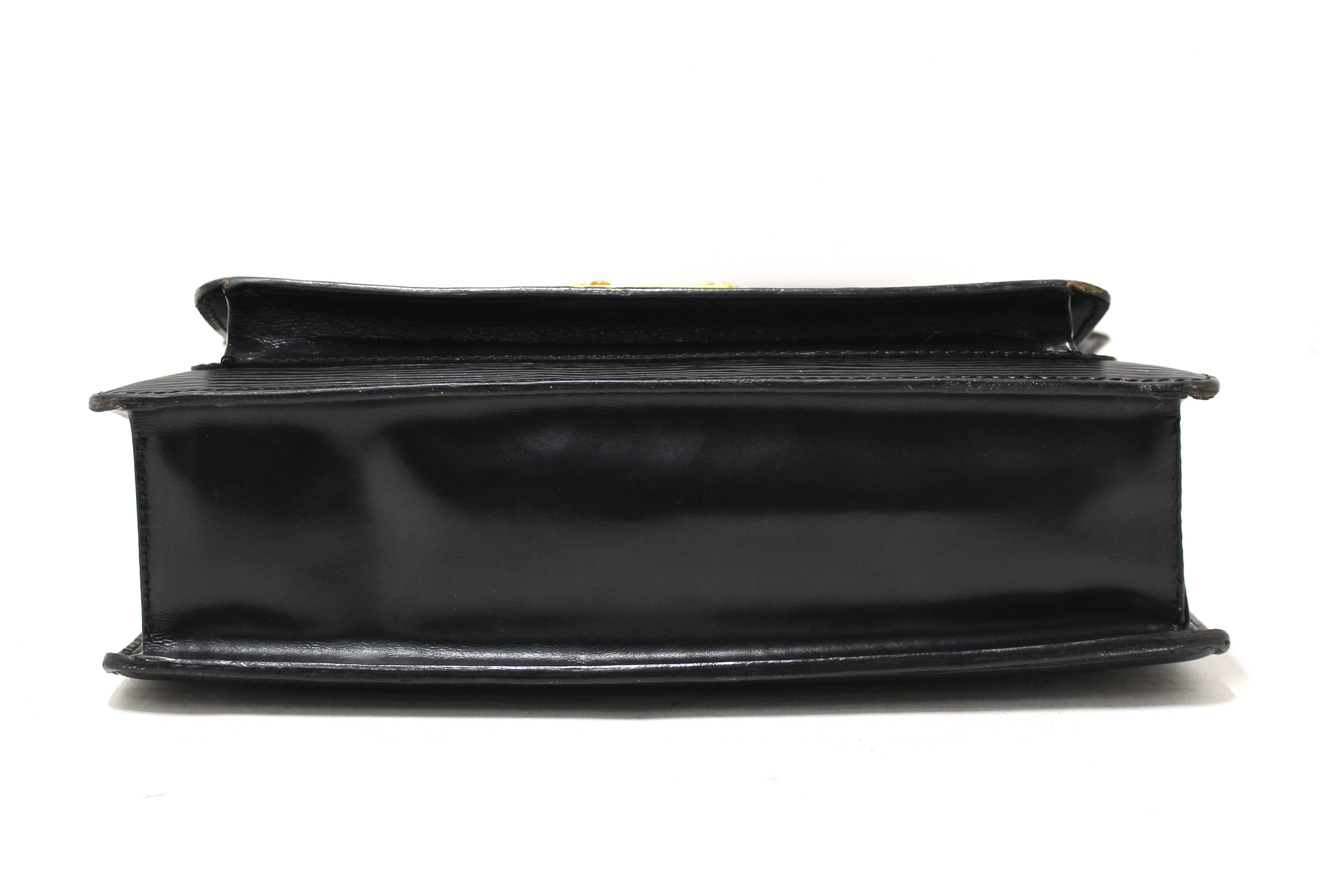 Authentic Louis Vuitton Black Epi Leather Monceau Bag