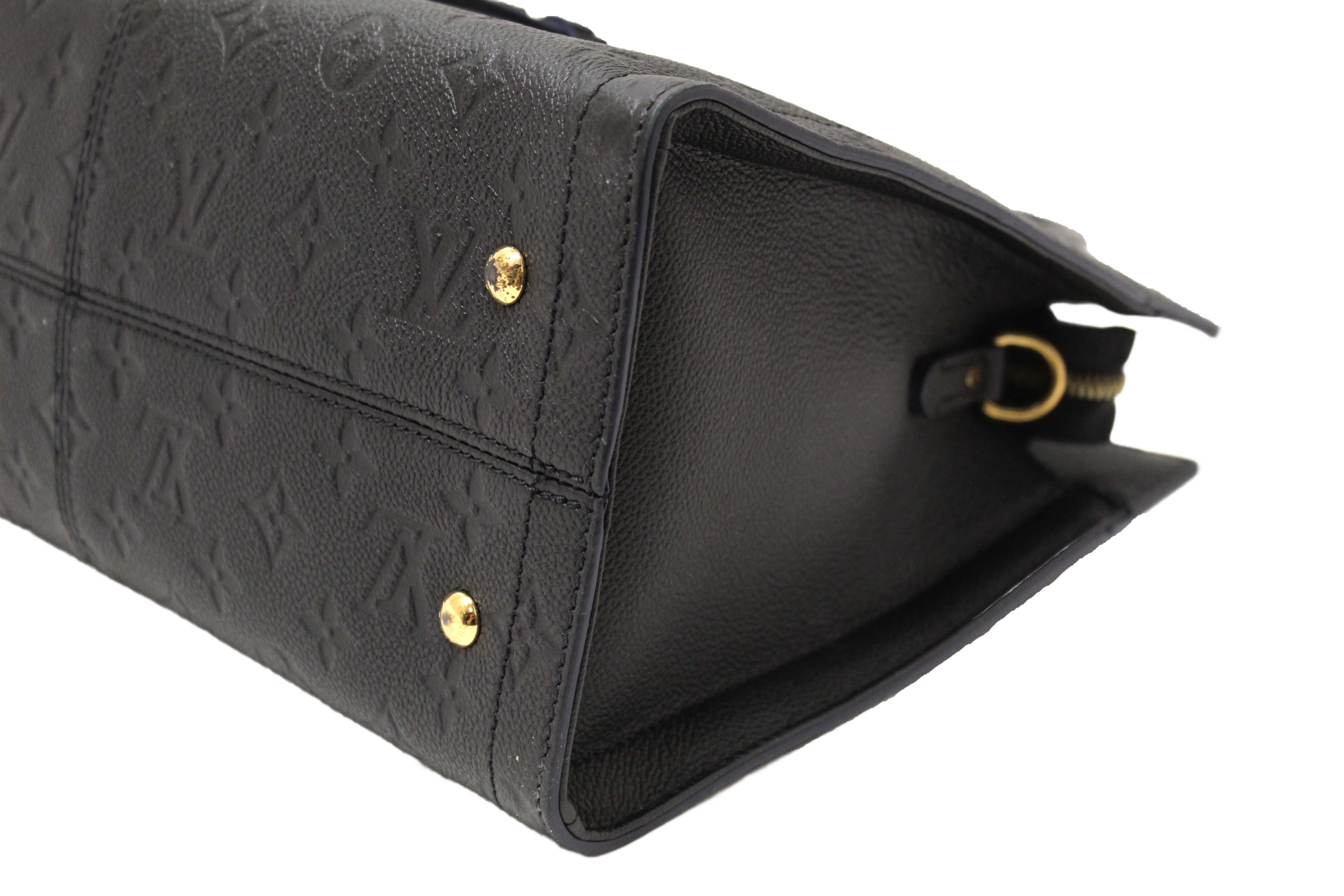 Authentic Louis Vuitton Black Monogram Empreinte Sully MM Tote Bag