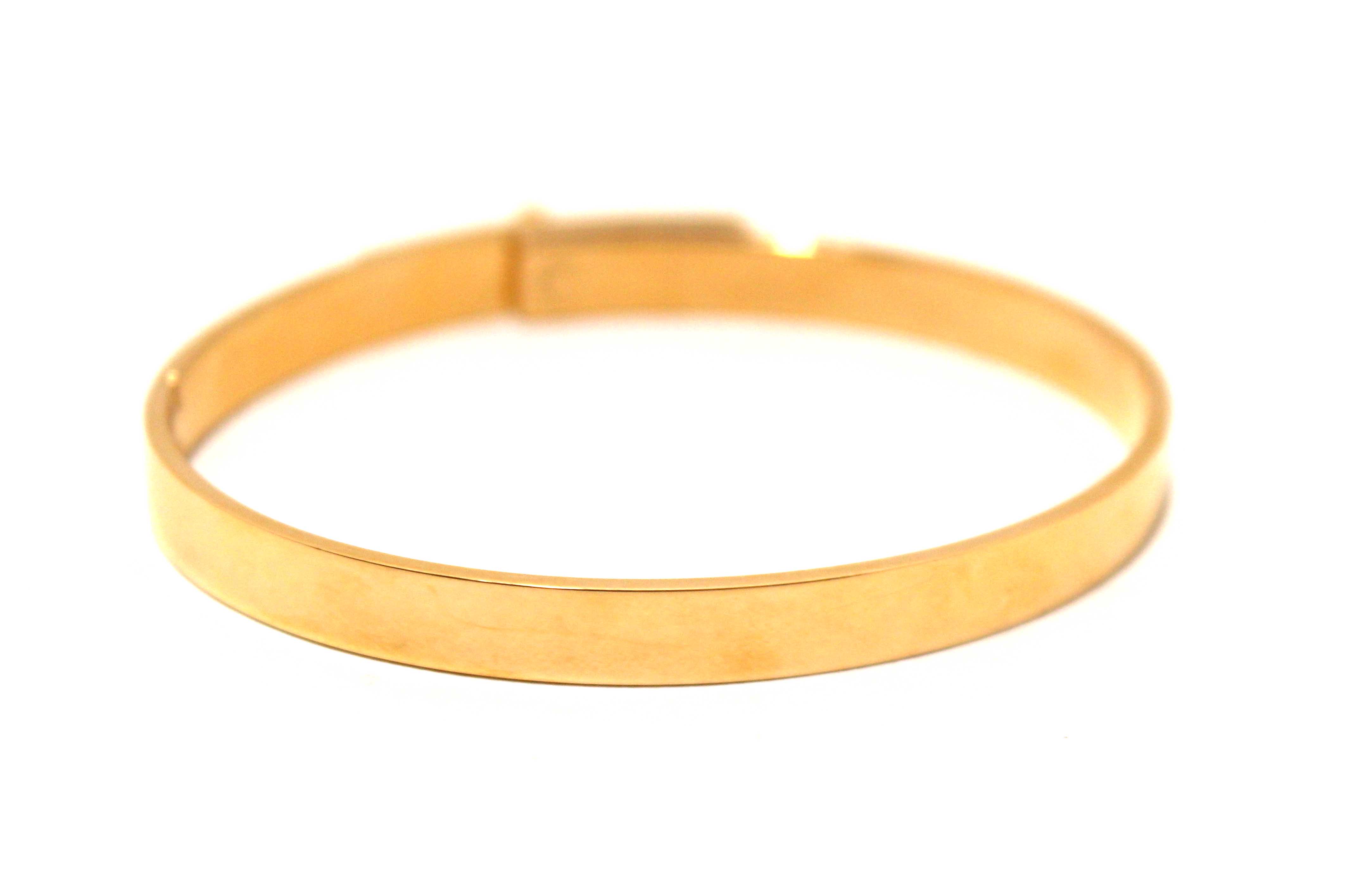 Authentic New Hermes Rose Gold Kelly Diamond Bracelet Bangle