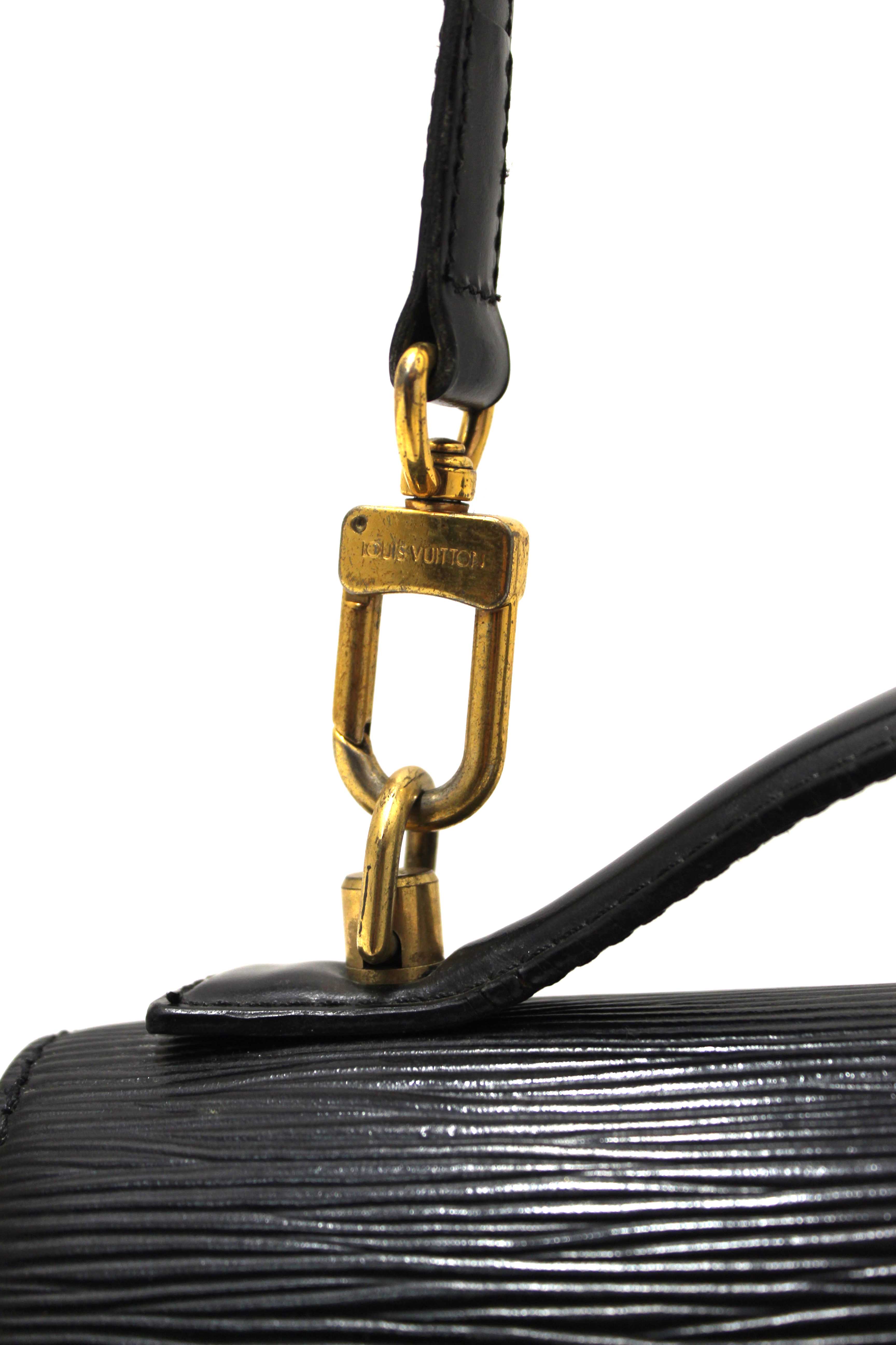 Authentic Louis Vuitton Black Epi Leather Monceau Bag