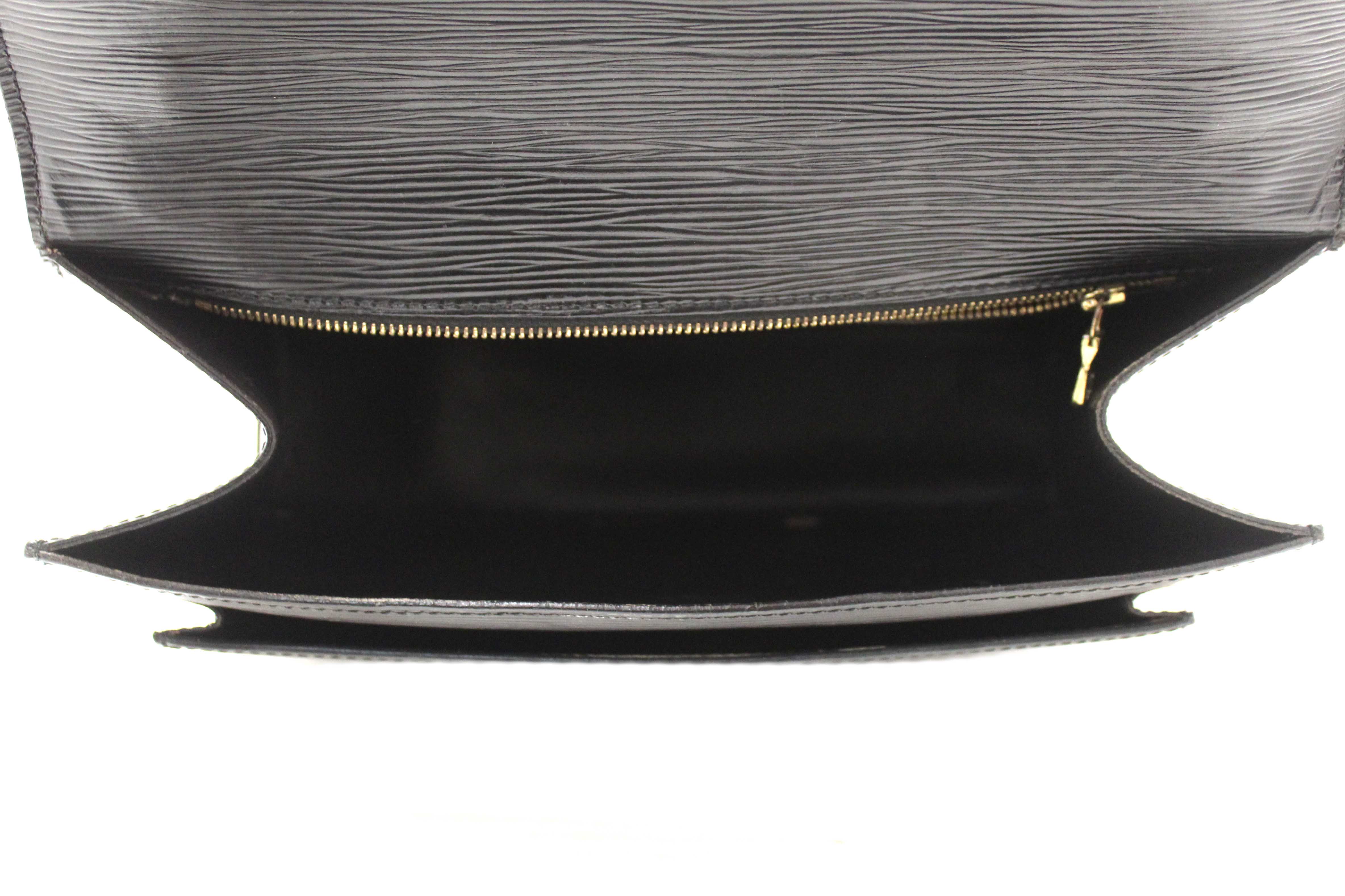 Authentic Louis Vuitton Black Epi Leather Monceau Bag